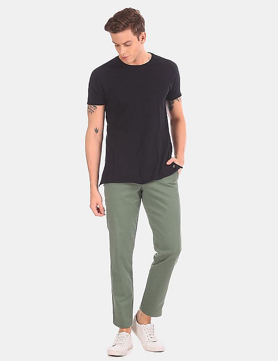 Buy GAP Men Green Slim Fit Washwell Vintage Wash Khaki Pants With