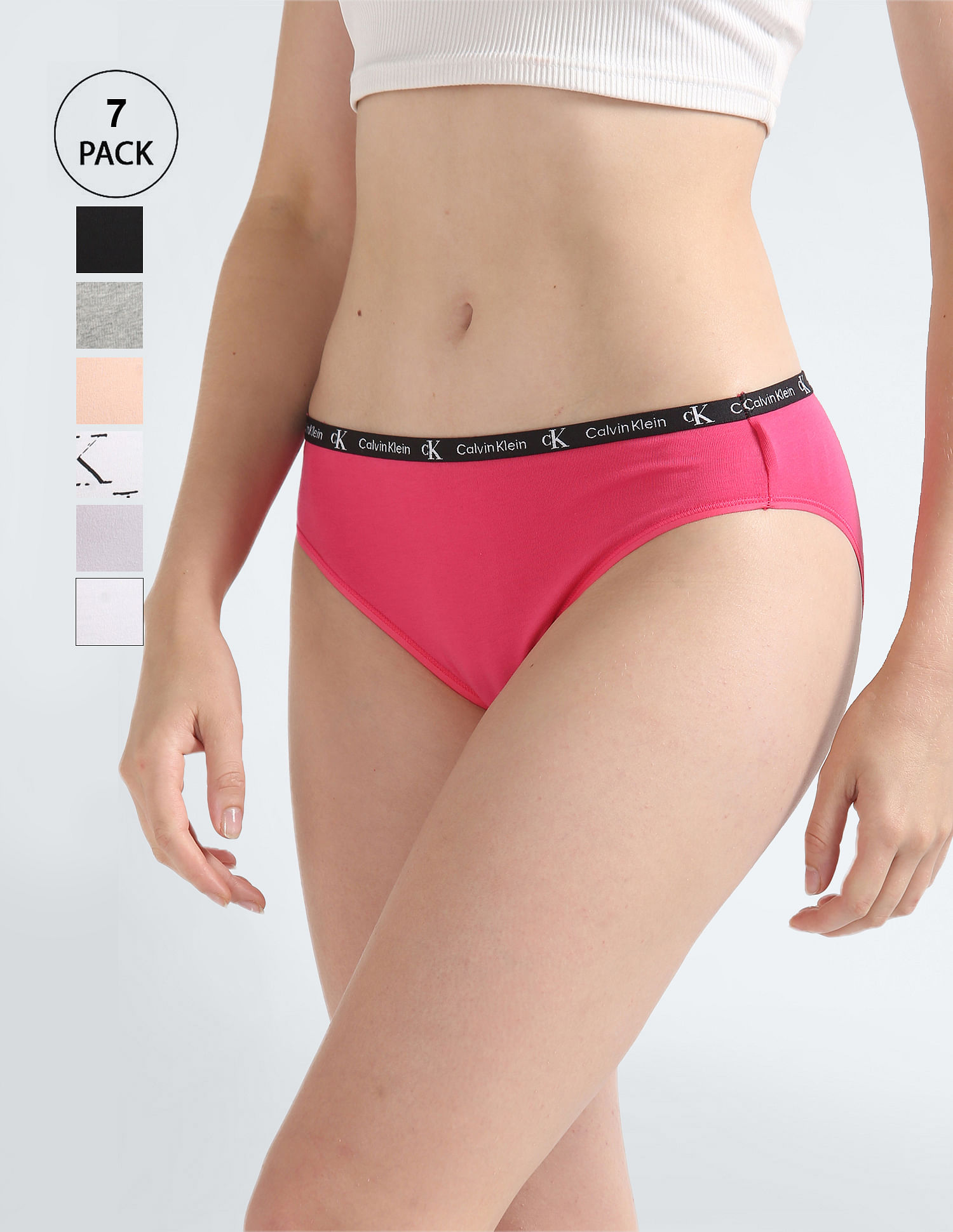 Calvin Klein Regular Size M Bikini Solid Panties for Women for