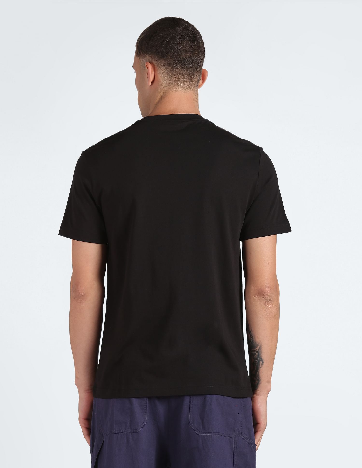 Calvin Klein Mixed Print Stencil Logo T-Shirt