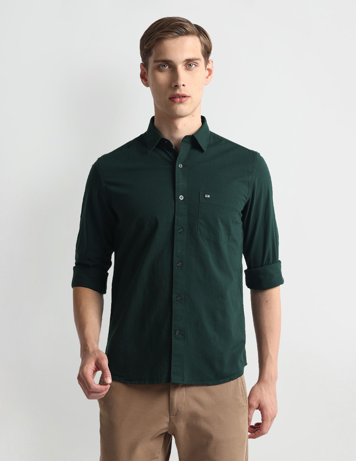 Arrow Sports Heathered Slim Fit Shirt