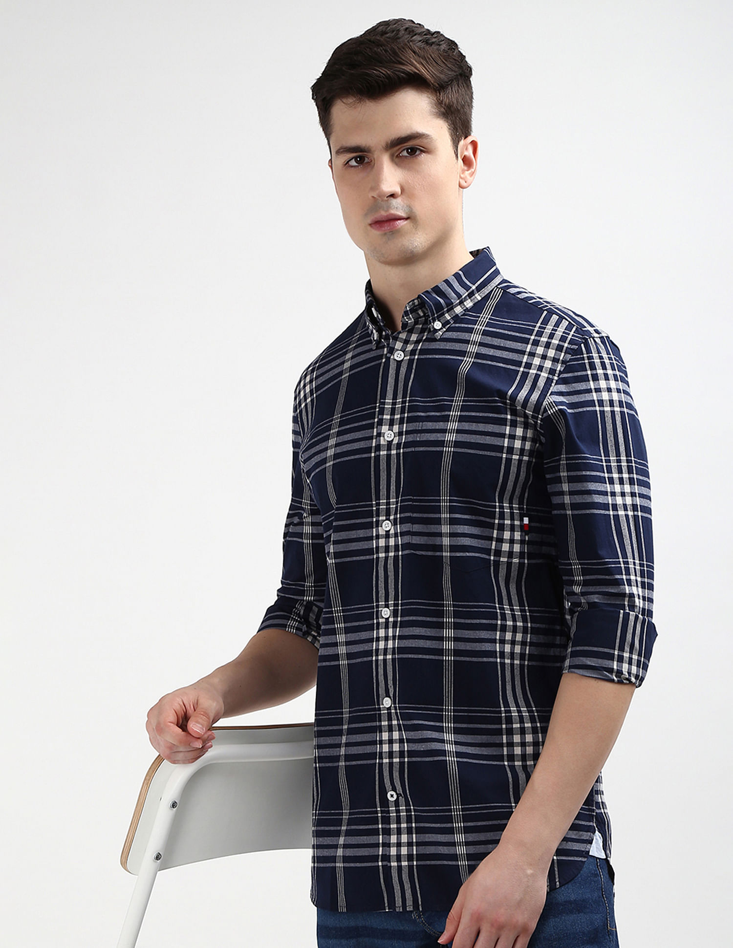 Tommy Hilfiger Stretch Checked Regular Fit Shirt