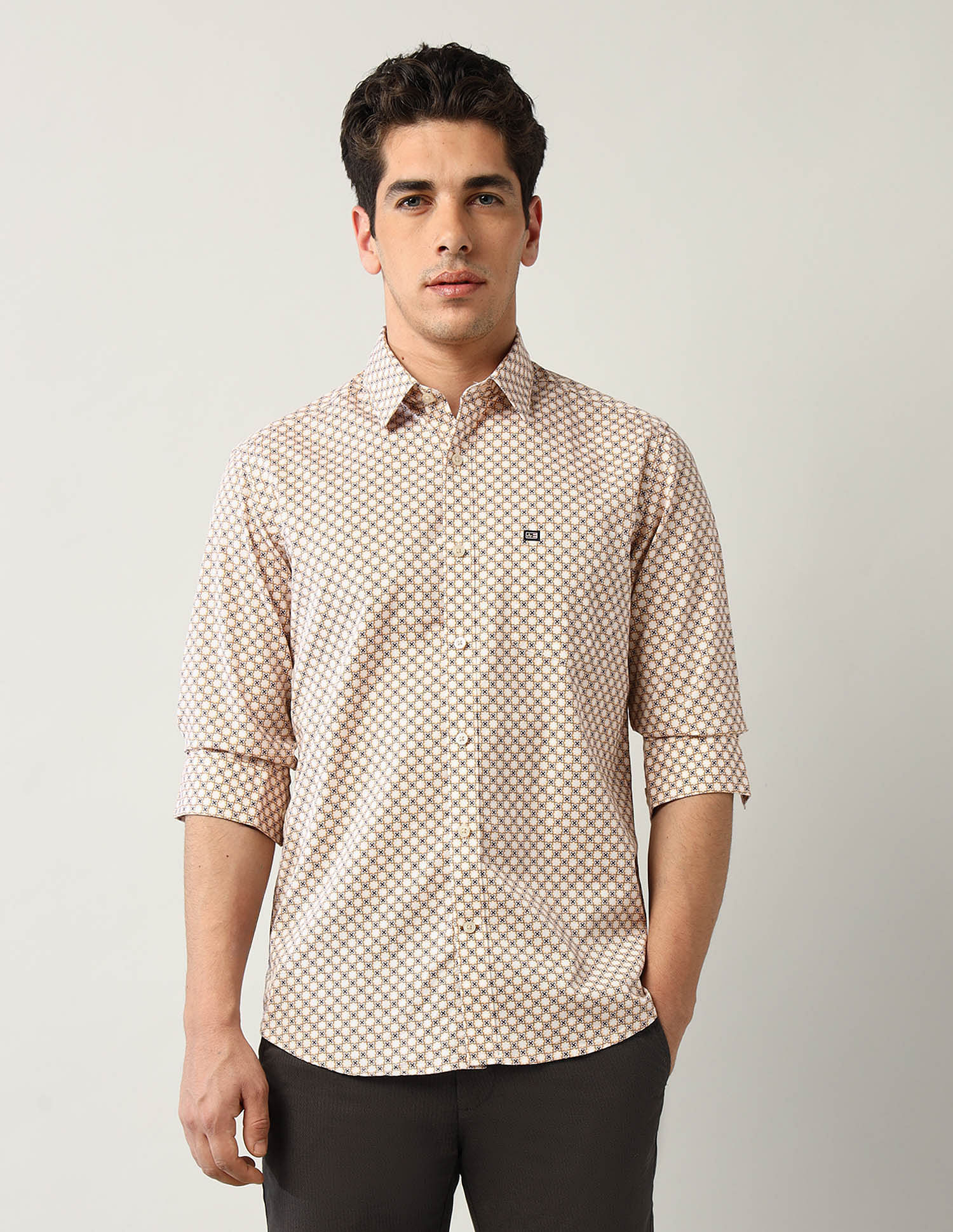 Arrow Sport Geometric Printed Twill Shirt
