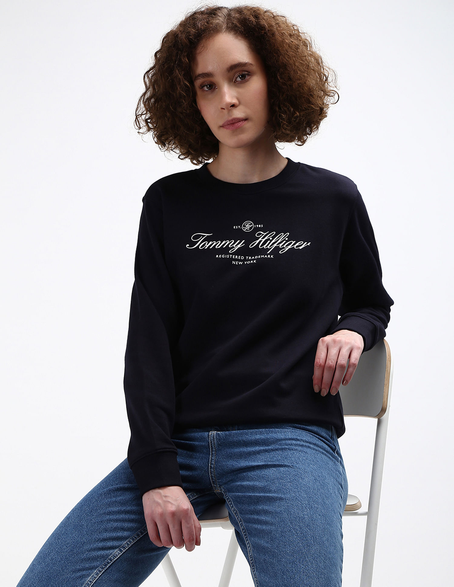 Tommy Hilfiger Pure Cotton Crew Neck Sweatshirt