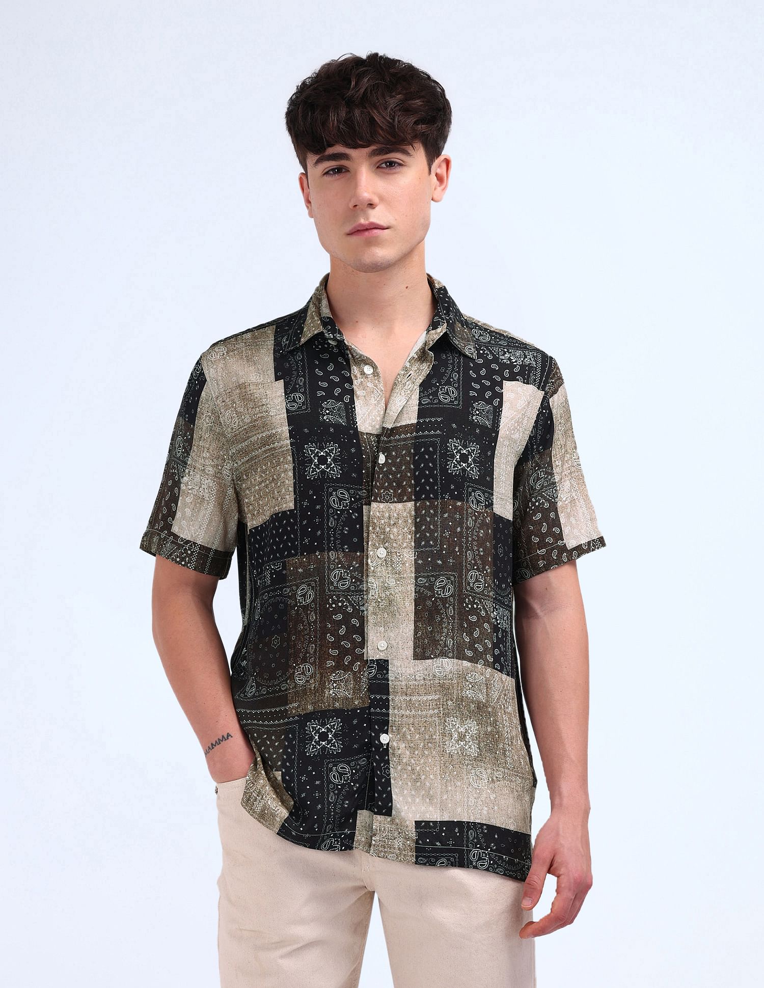 Flying Machine All-Over Printed Regular Fit Shirt