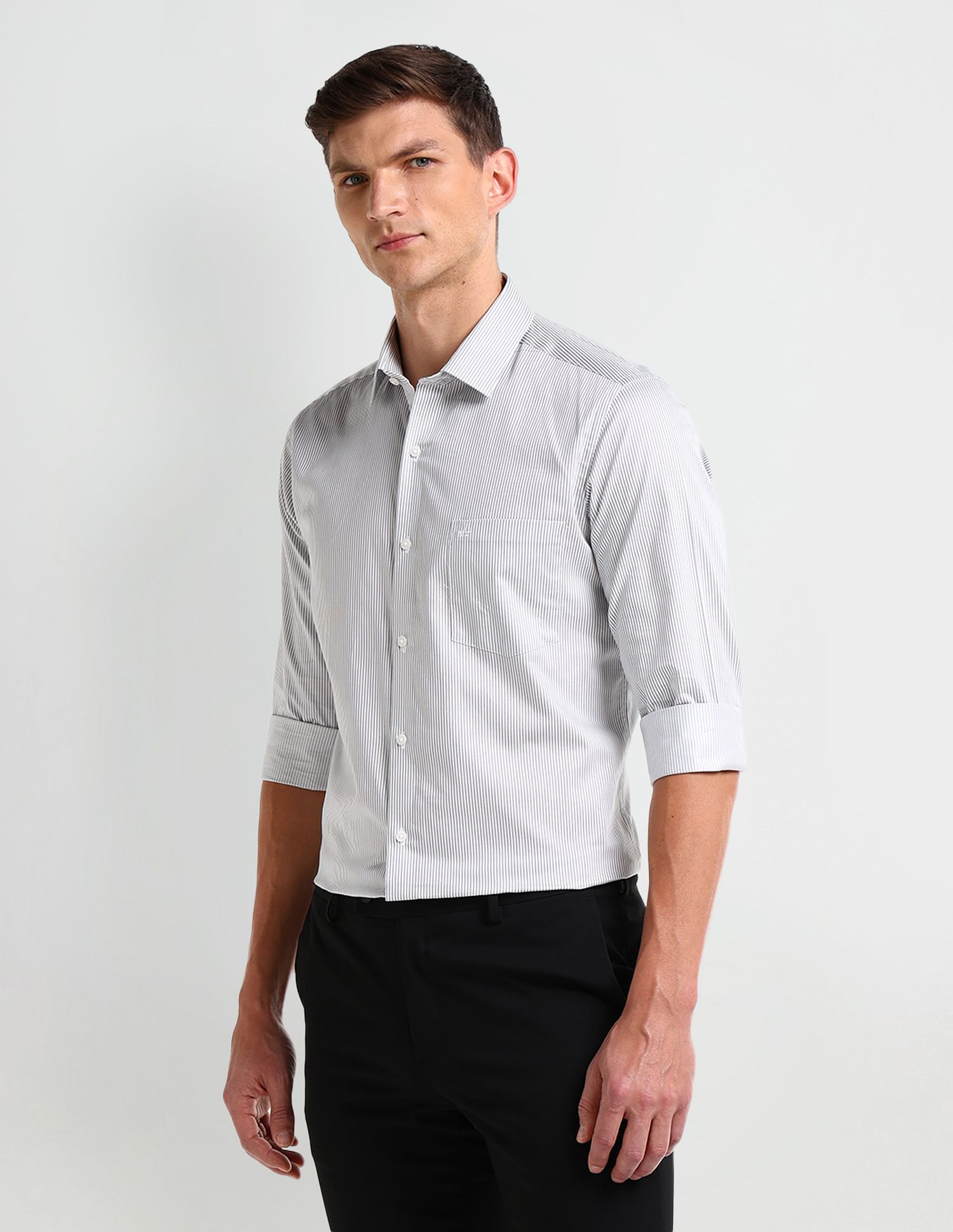 Arrow Vertical Striped Twill Shirt