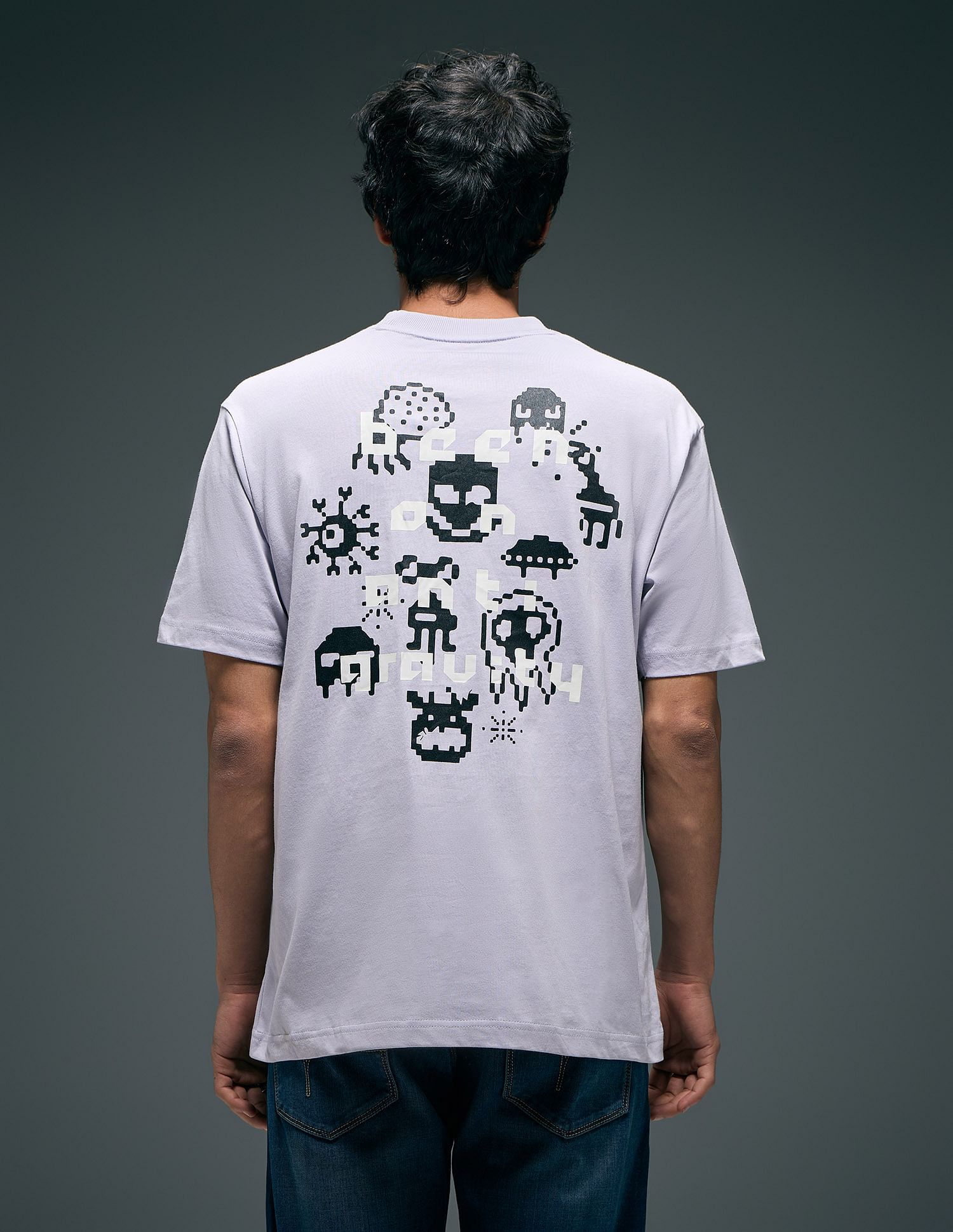 Flying Machine Graphic Printed Digitopia Relaxed T-Shirt