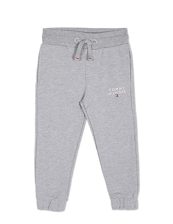 Tommy Hilfiger Kids Boys Grey Flag Heathered Sweatpants