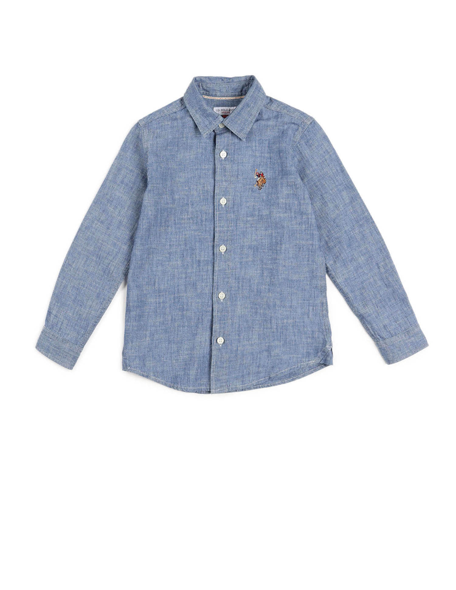 U.S. Polo Assn. Kids Boys Textured Regular Fit Shirt