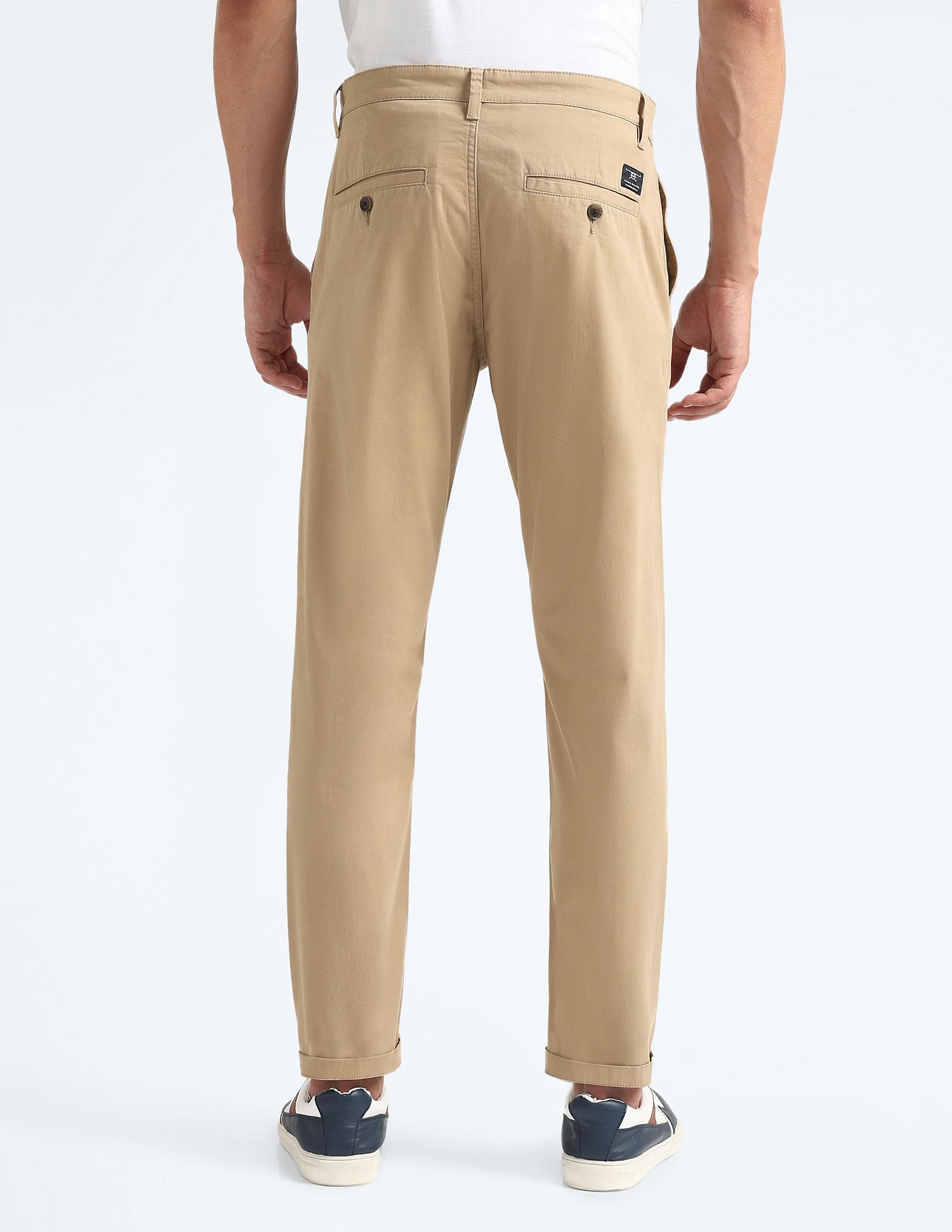 Flying Machine Slash Slim Tapered Solid Chinos