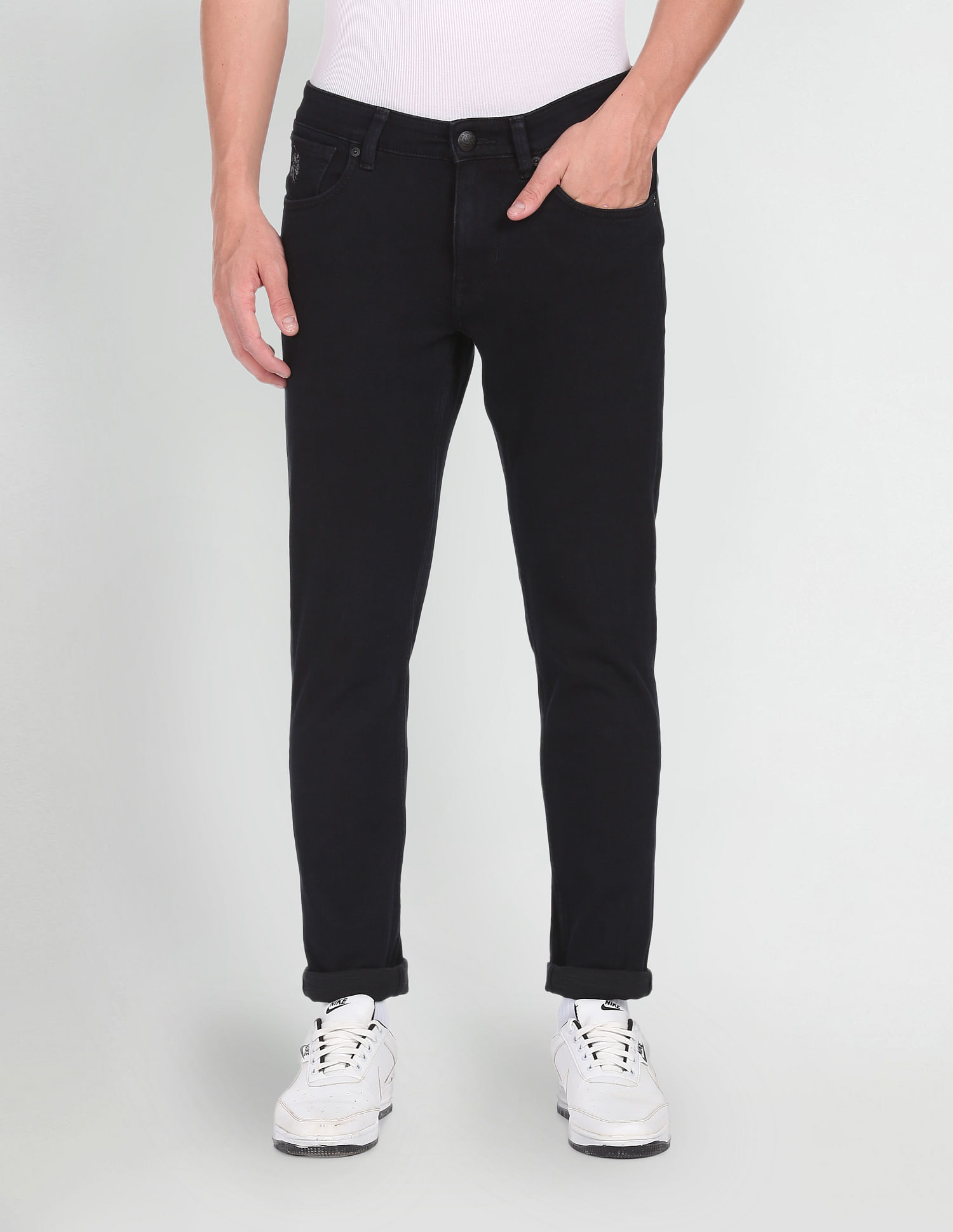U.S. Polo Assn. Denim Co. Brandon Slim Tapered Fit Black Jeans