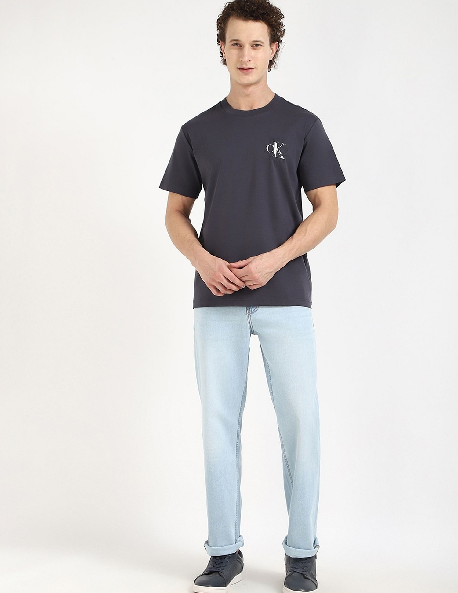 Calvin Klein Jeans Small Logo Regular-Fit Cotton T Shirt