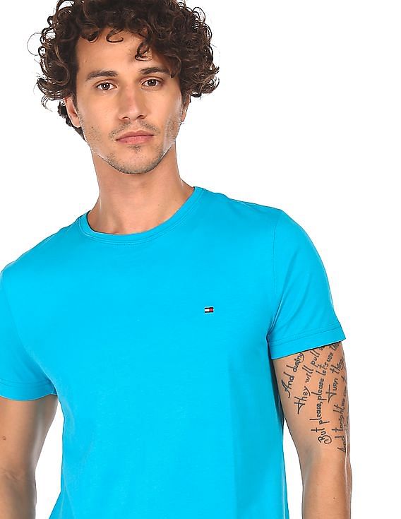 tommy hilfiger turquoise shirt