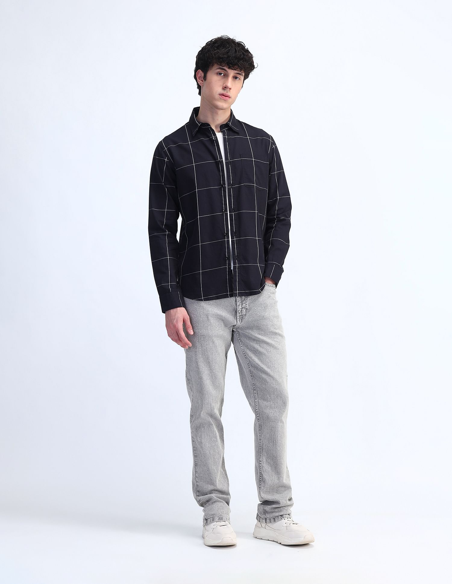 Flying Machine Slim Fit Checked Shirt