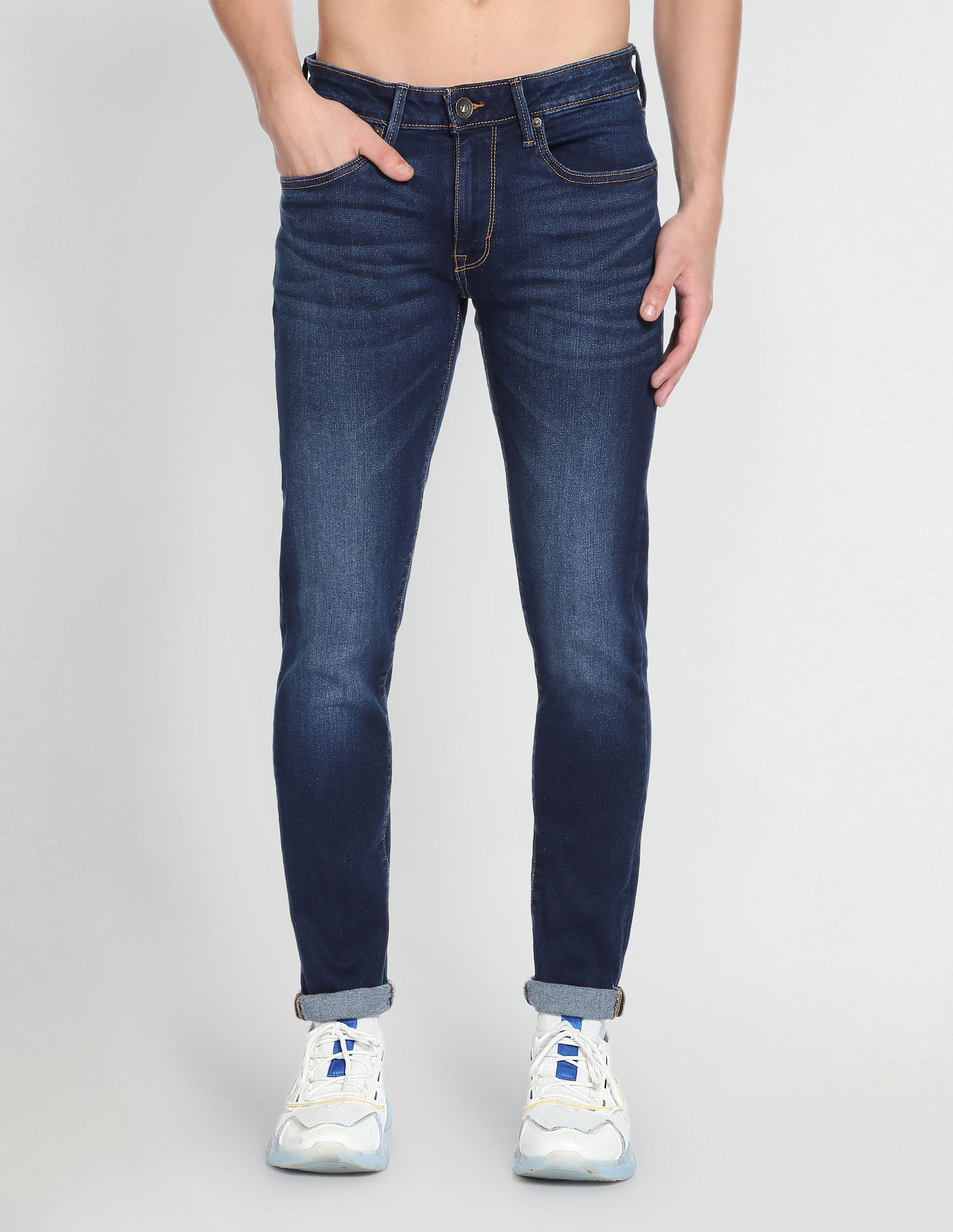 Flying Machine Jackson Skinny Fit Mid Rise Jeans