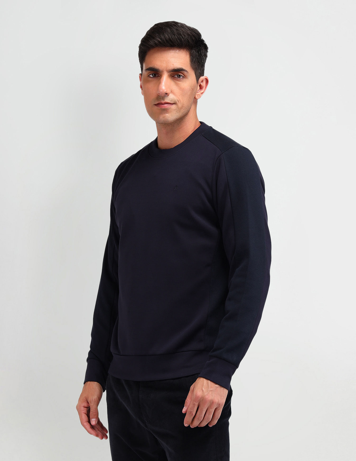 Arrow Solid Regular Fit Sweatshirt