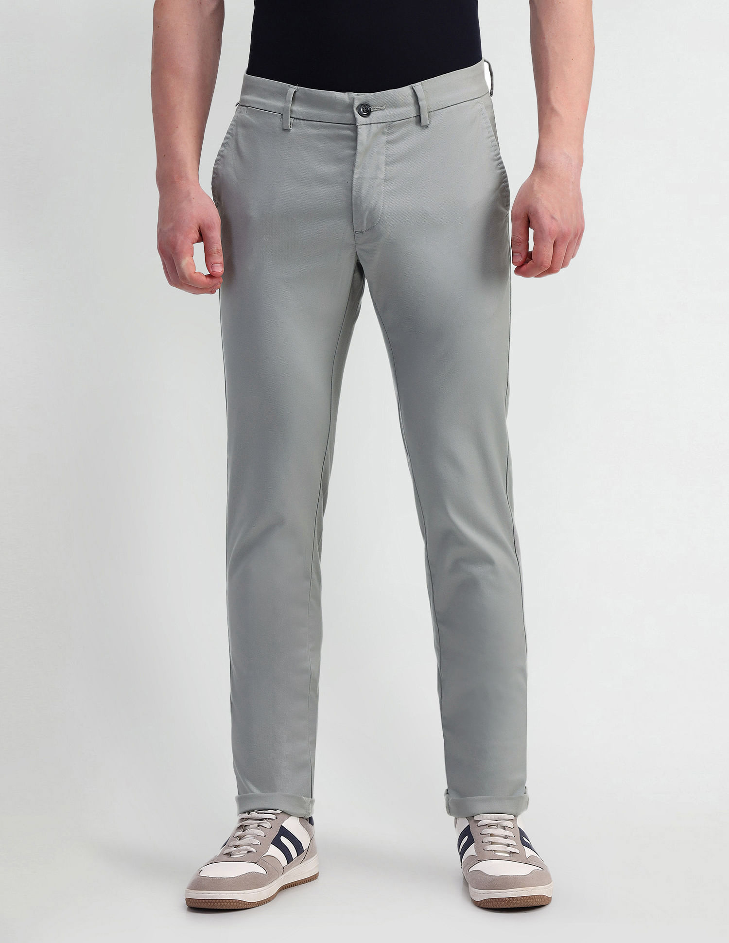 Arrow Sports Slim Fit Twill Trousers