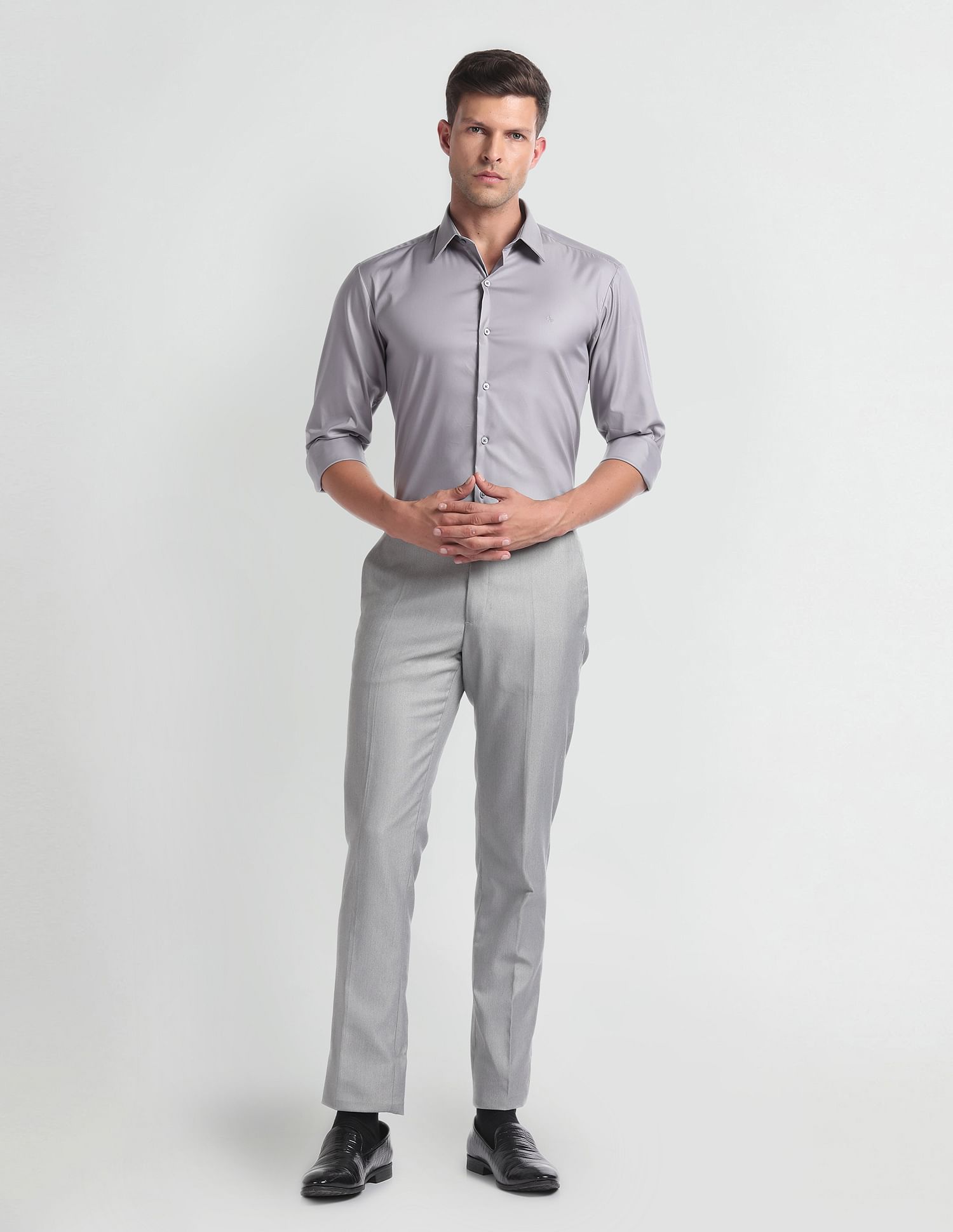 Arrow Newyork Cotton Nylon Slim Fit Shirt