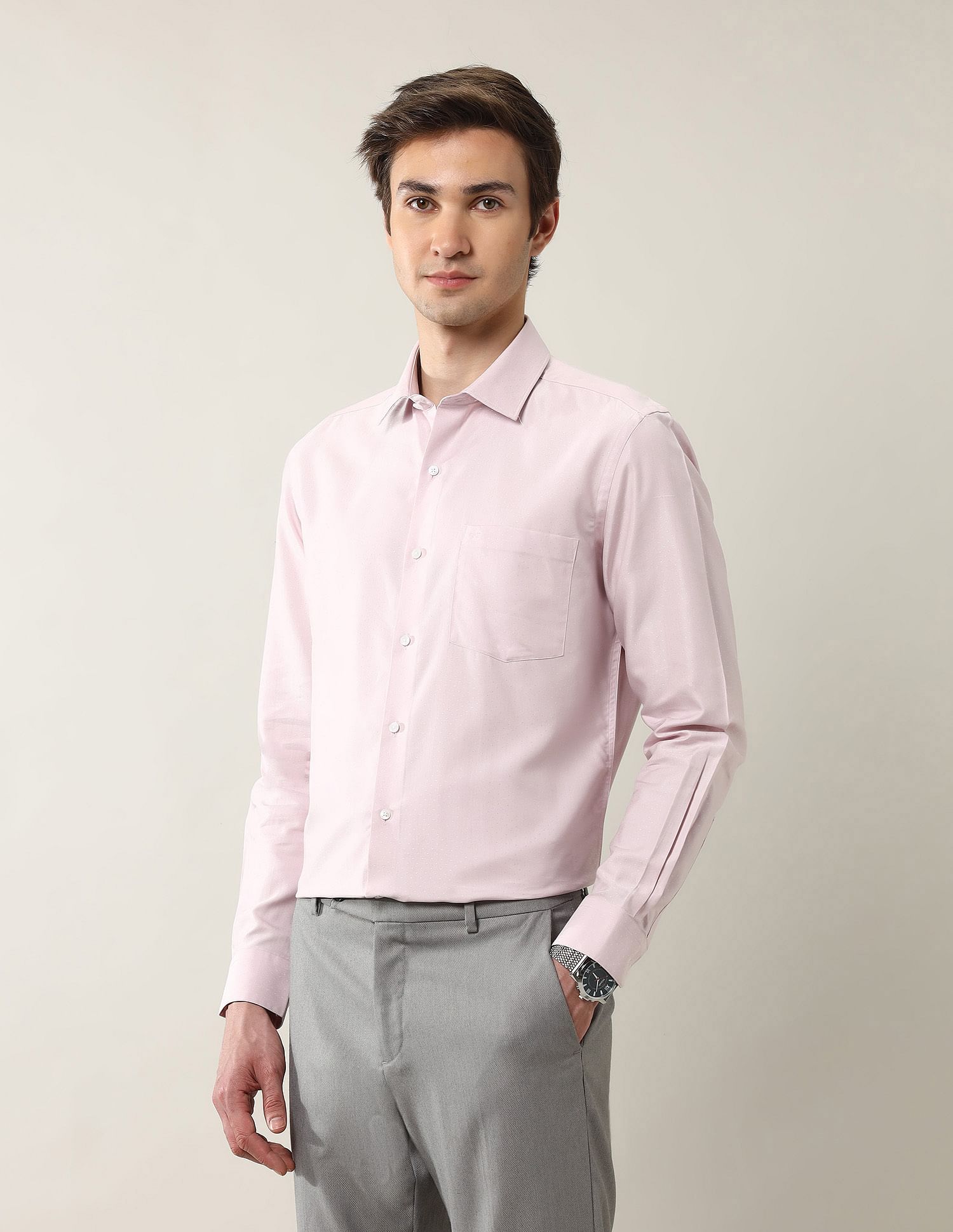 Arrow Textured Liberty Classic Fit  Ceremonial Shirt