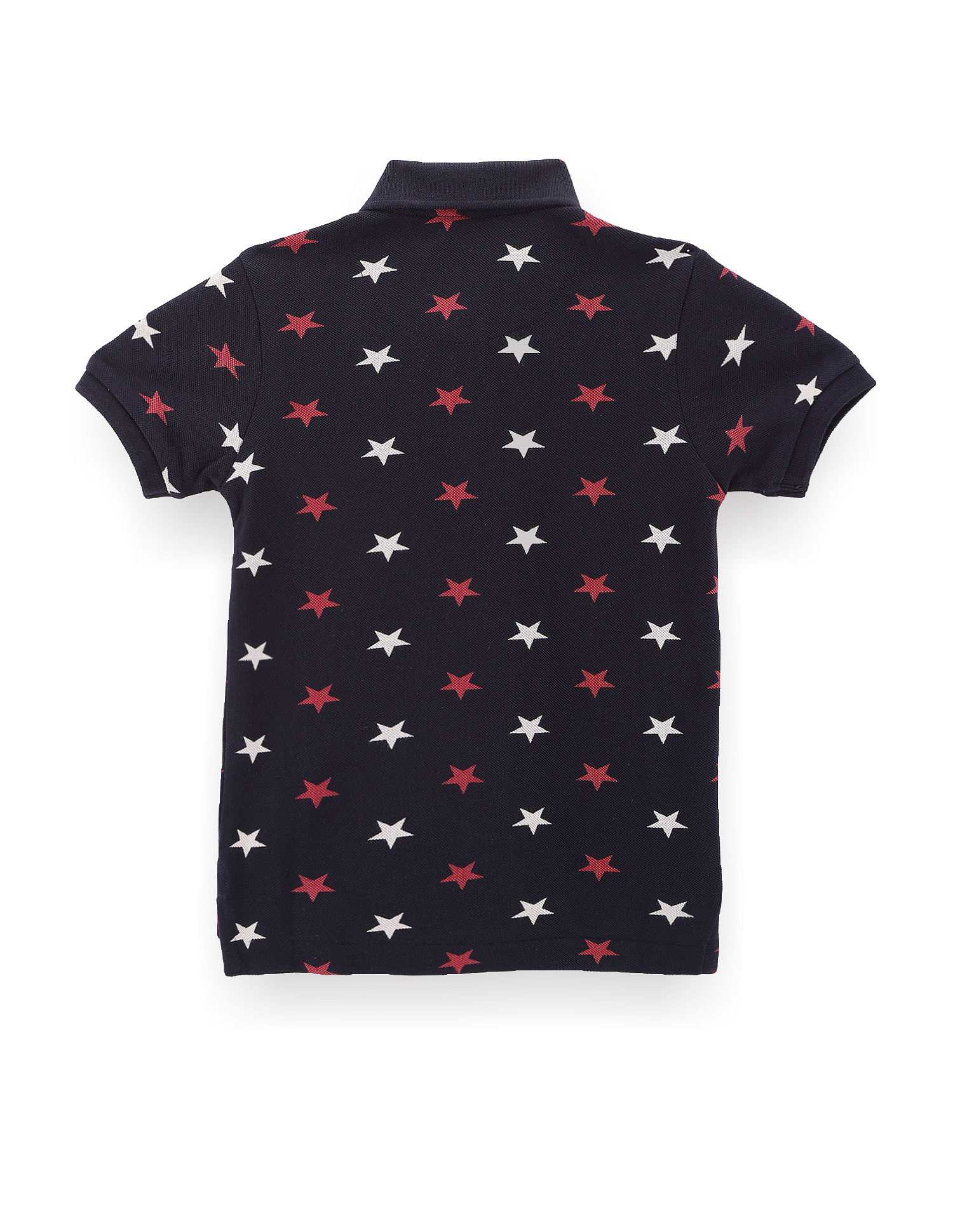 U.S. Polo Assn. Kids Boys Star Print Pique Polo Shirt