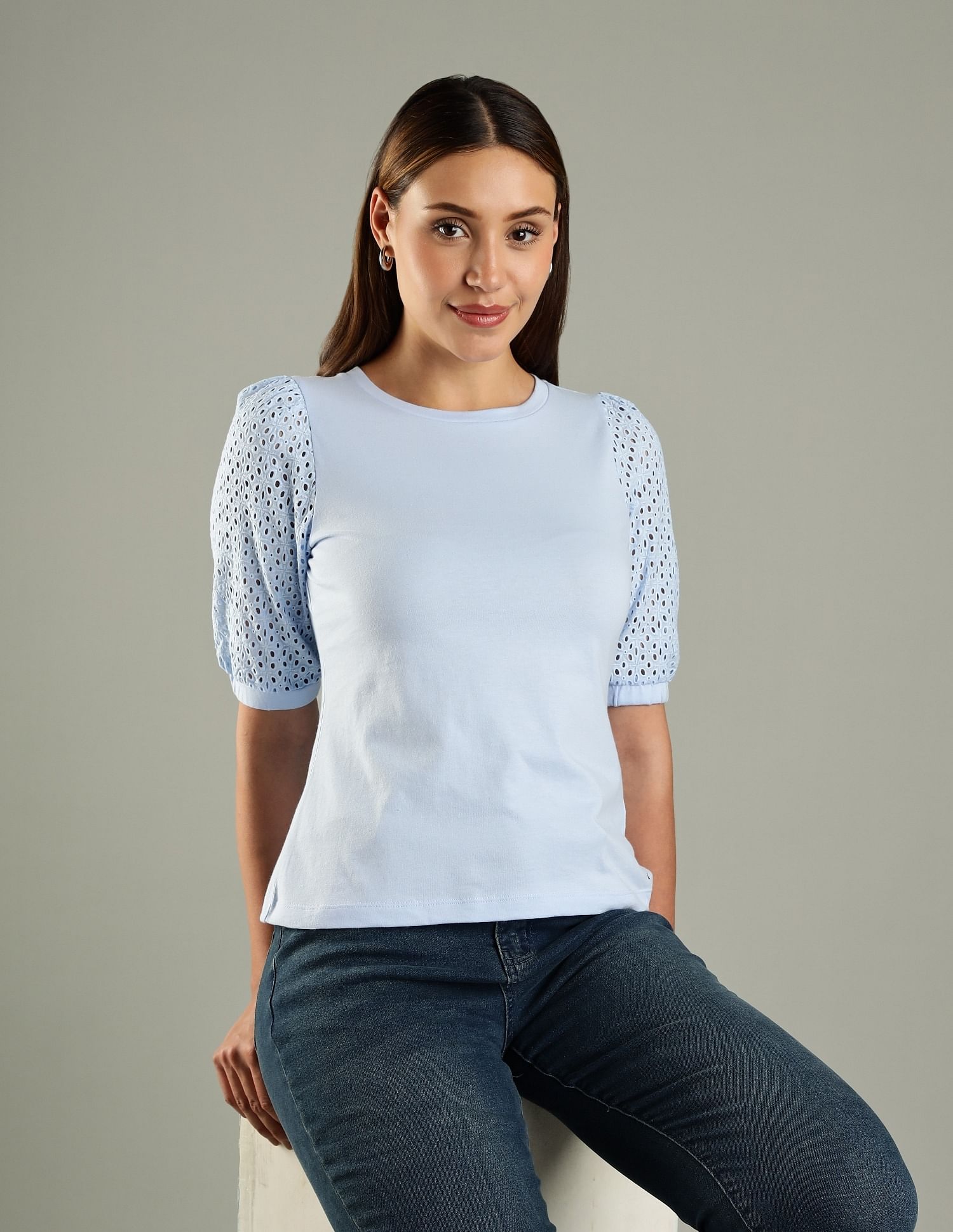 Tommy Hilfiger Cut-Work Slim-Fit Cotton T-Shirt