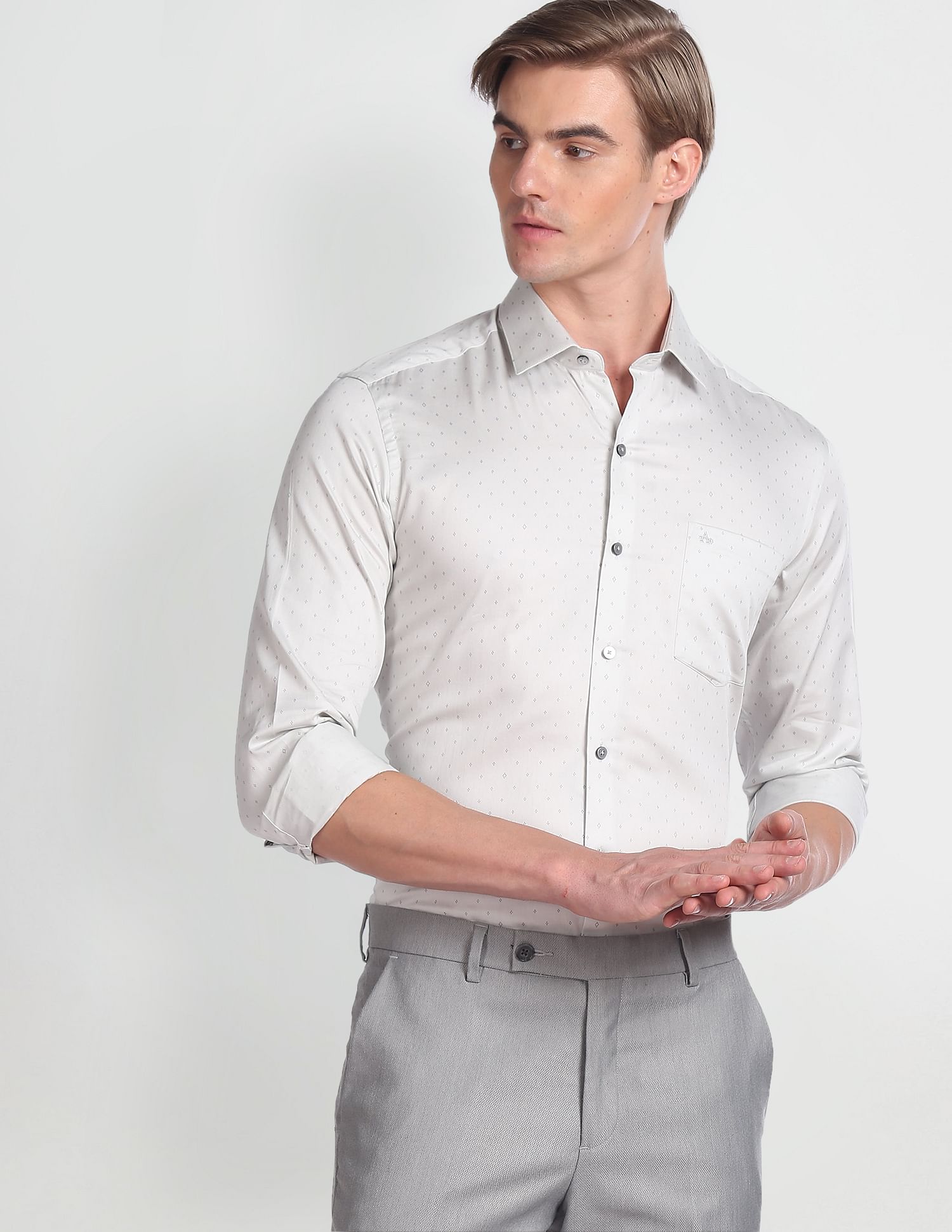 Arrow Manhattan Slim Fit Twill Formal Shirt