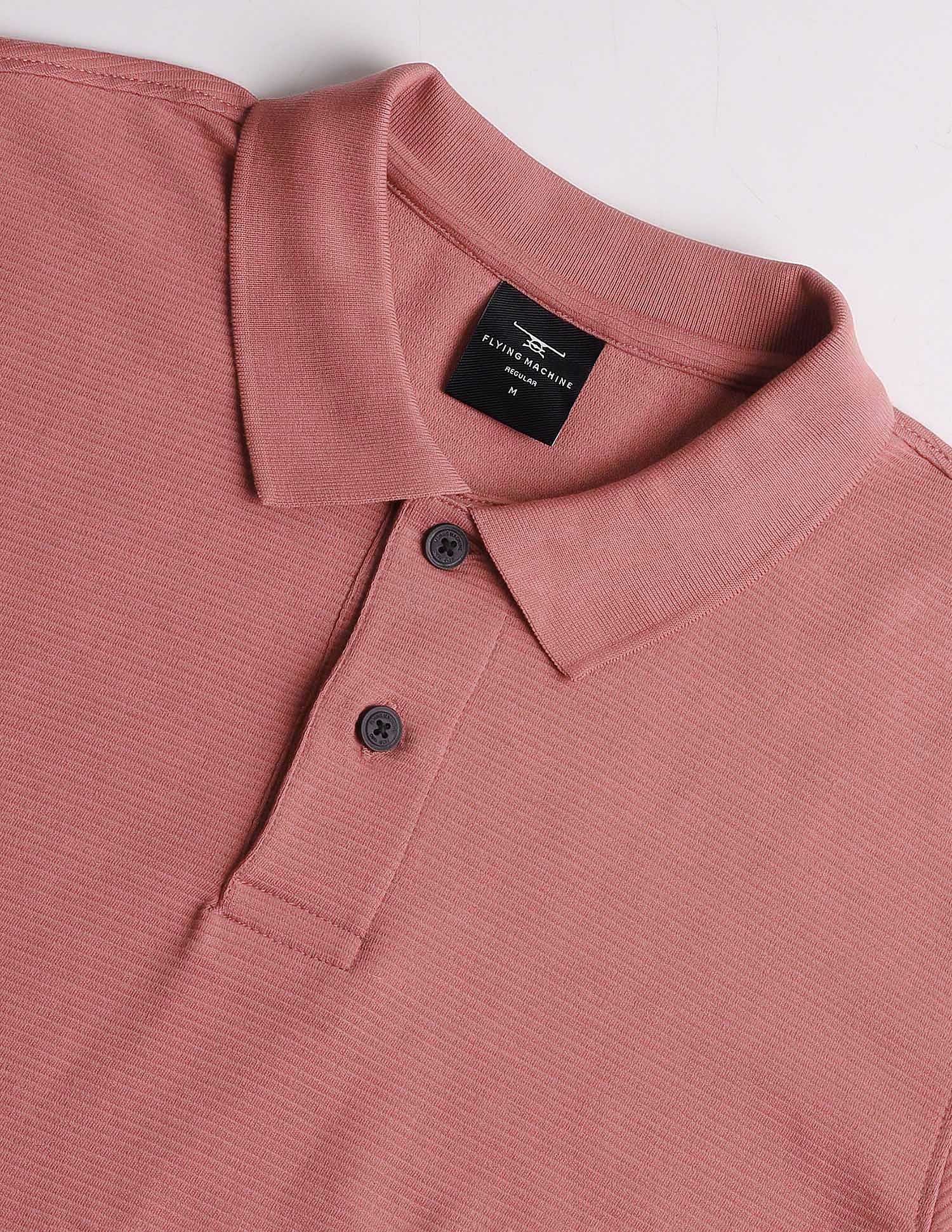 Flying Machine Horizontal Stripe Cotton Polo Shirt