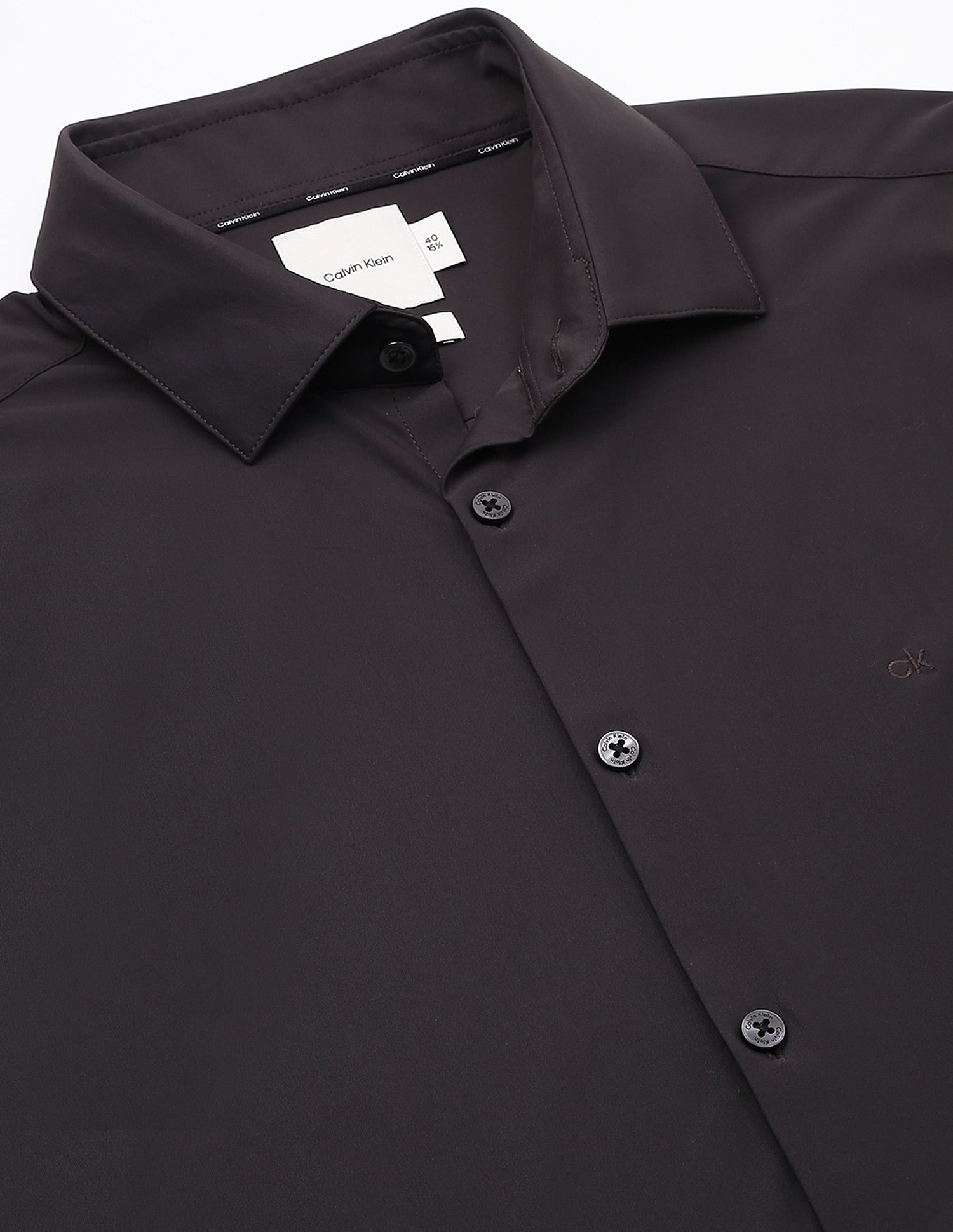 Calvin Klein Jeans Solid Slim-Fit Knit Shirt