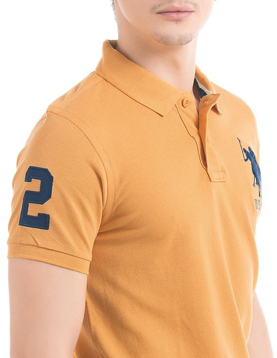 モ*ナ様 Supreme Twill Applique Polo \"Yellow モ*ナ様 Supreme Twill Applique Polo 