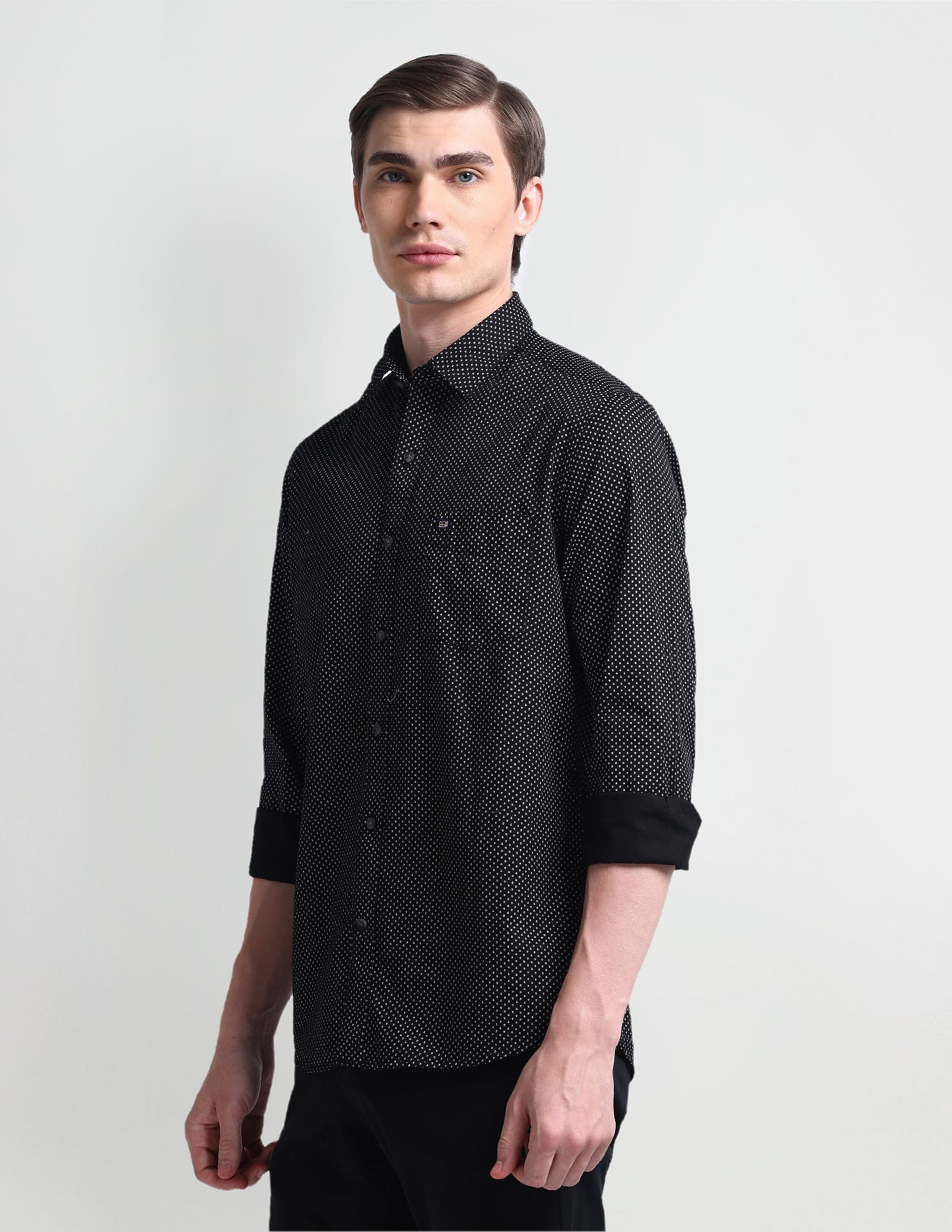Arrow Sport Geometric Print Twill Shirt
