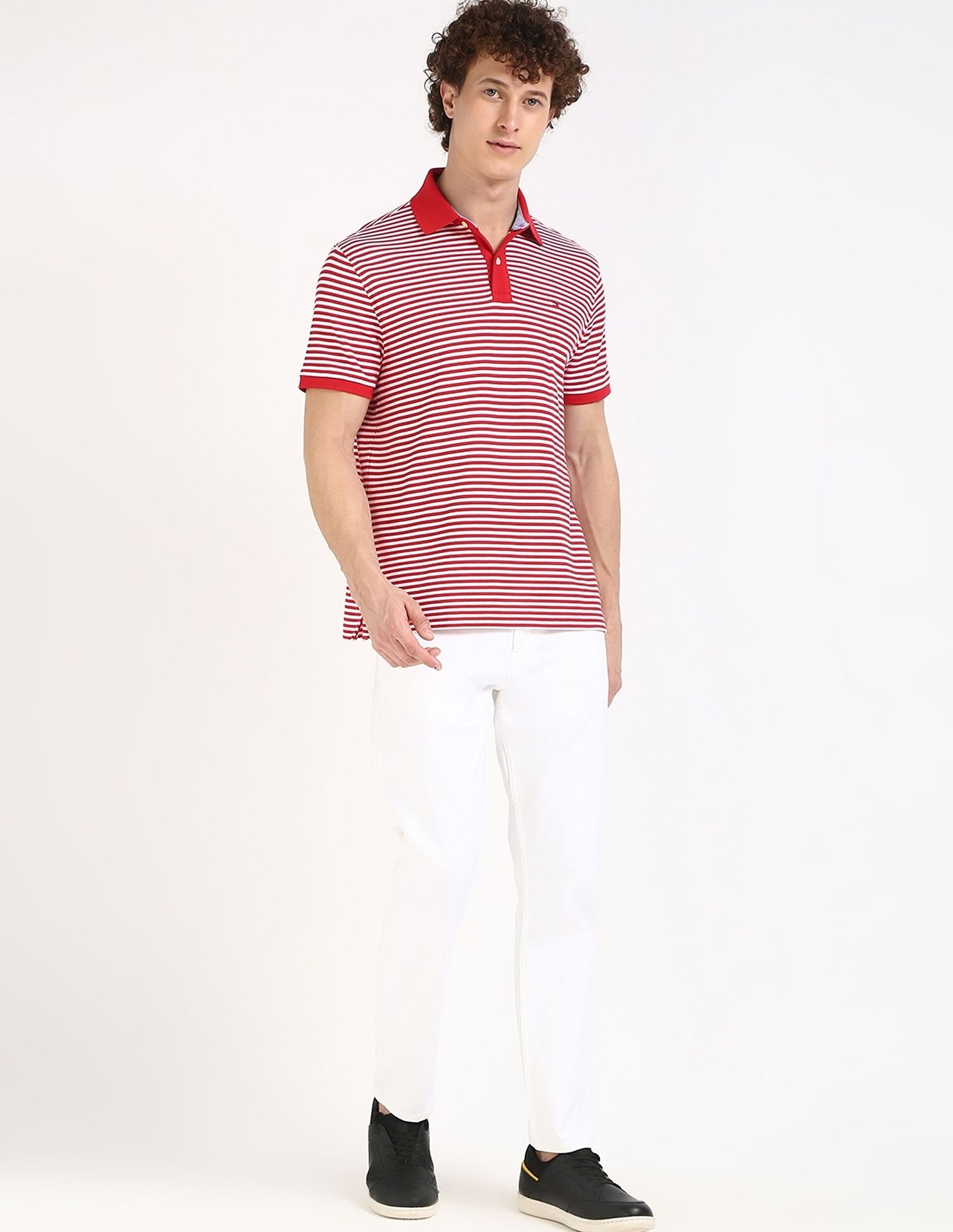 Tommy Hilfiger Striped Regular-Fit Cotton Polo Shirt