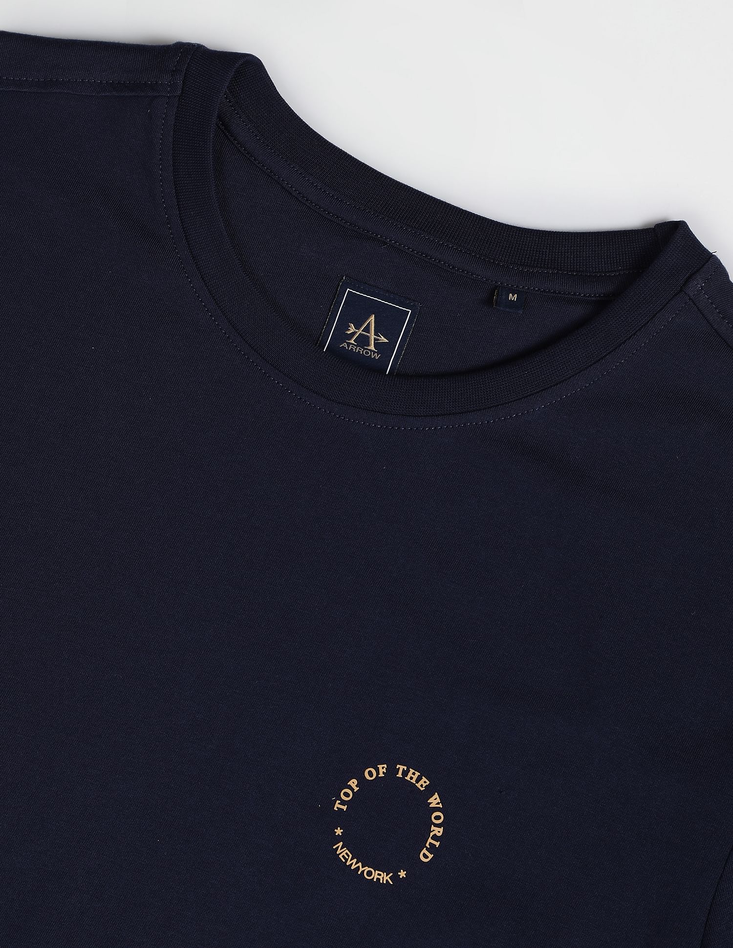 Arrow Sports Crew Neck Solid T-Shirt
