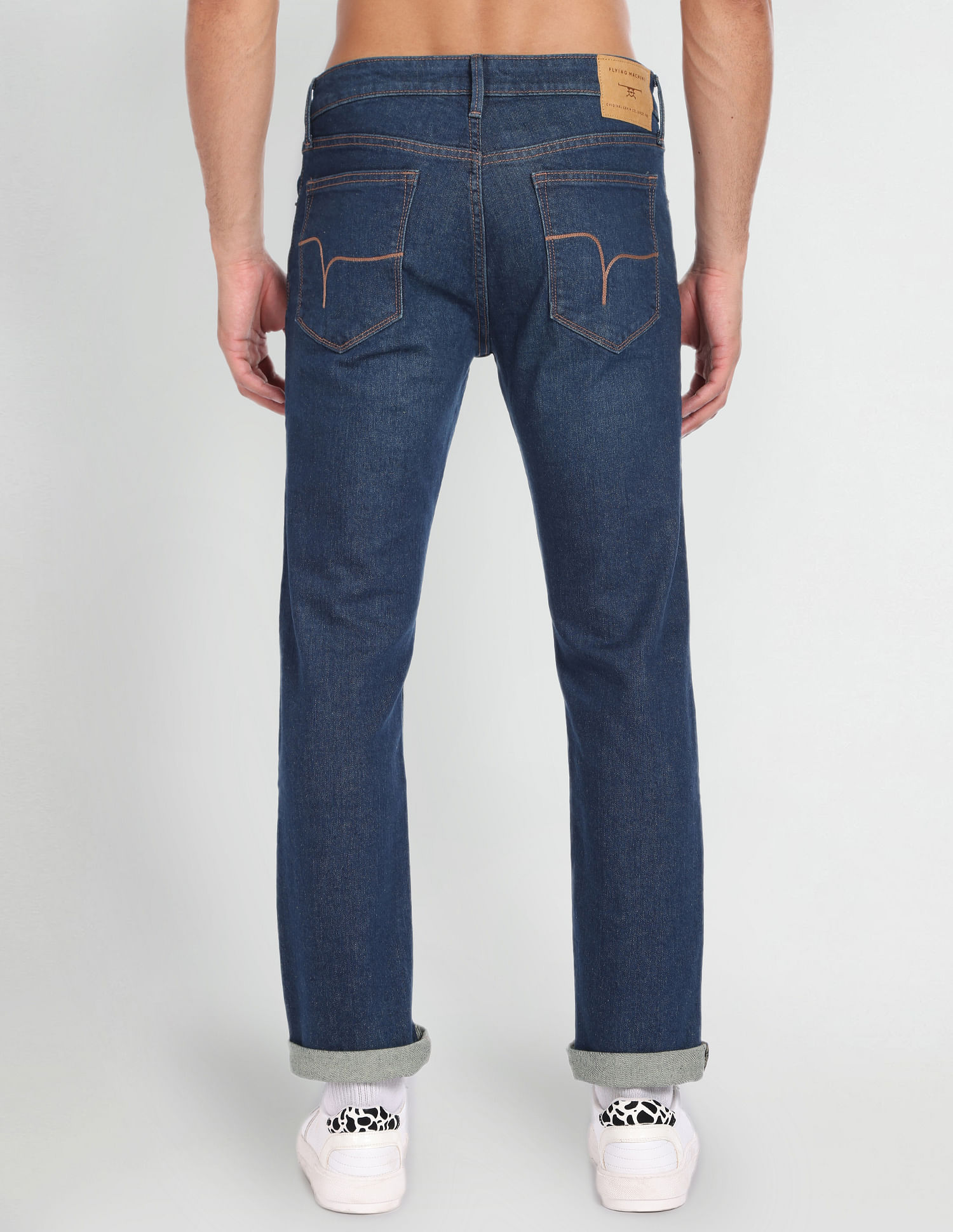 Flying Machine Slim Tapered Fit Dark Wash Jeans