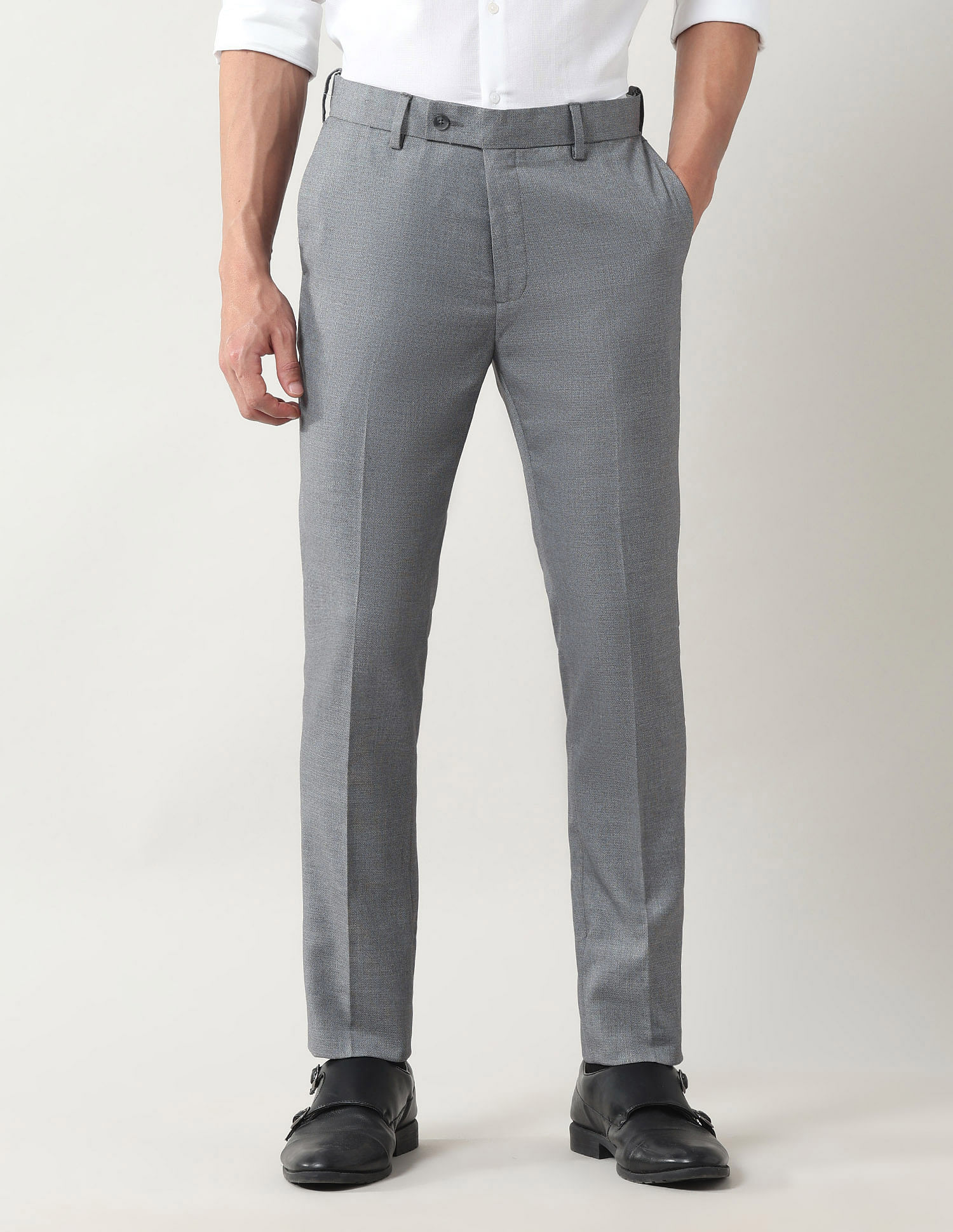 Arrow Slim Fit Dobby Weave Trousers