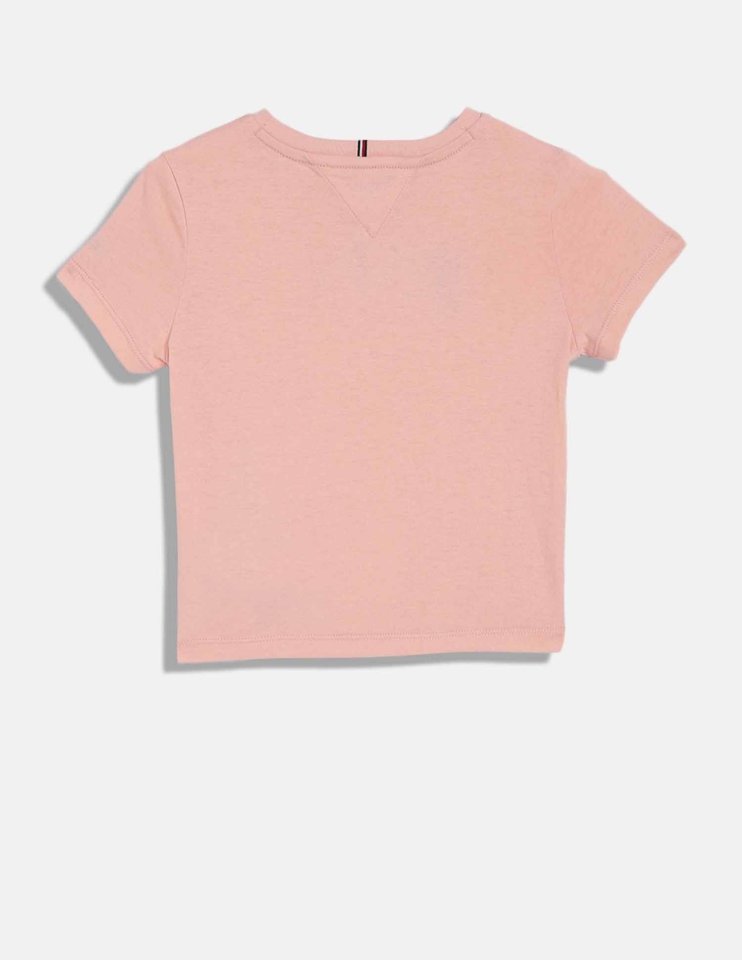 Tommy Hilfiger Kids Girls Logo Regular-Fit Cotton T-Shirt