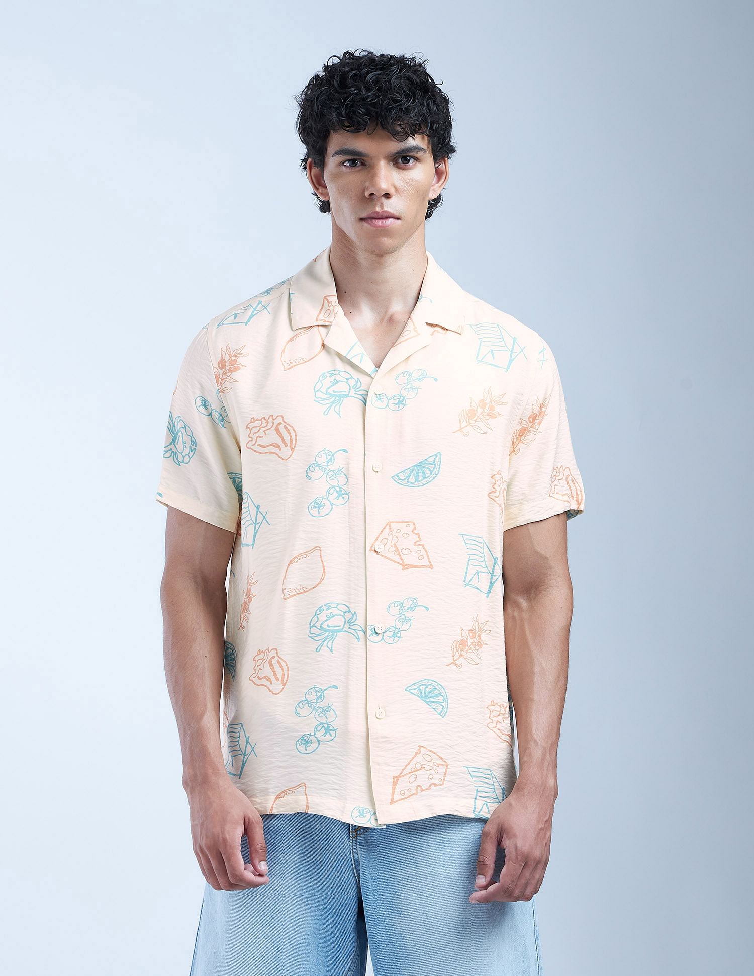 Flying Machine All Over Printed Digitopia Shirt