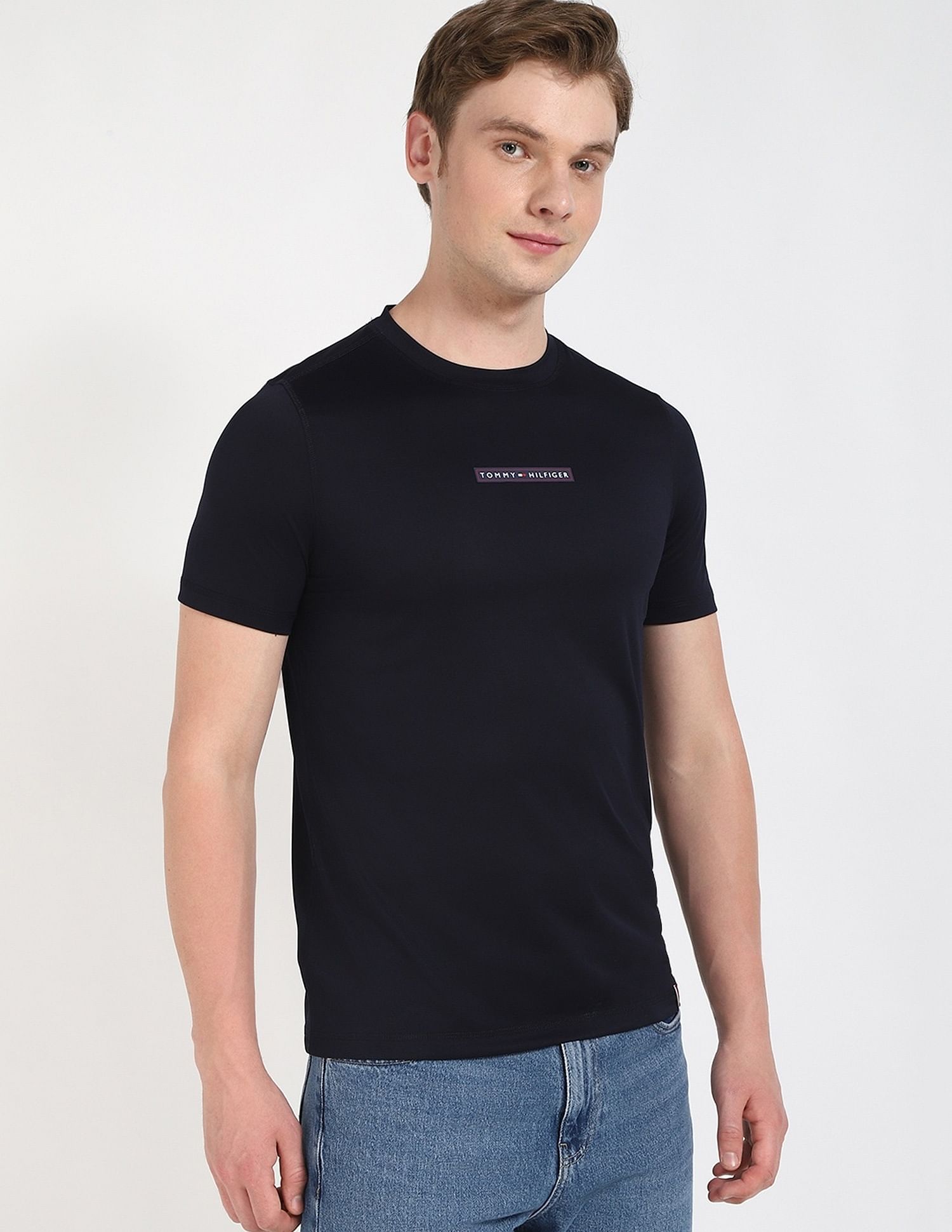 Tommy Hilfiger Solid Regular-Fit Cotton T-Shirt
