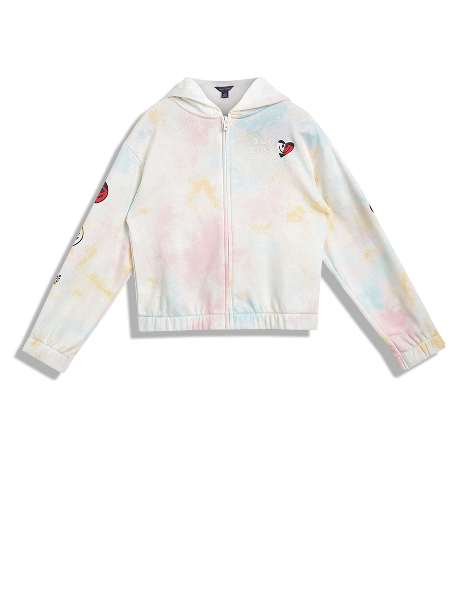 Tommy Hilfiger Kids Girls Tie And Dye Hooded Sweatshirt
