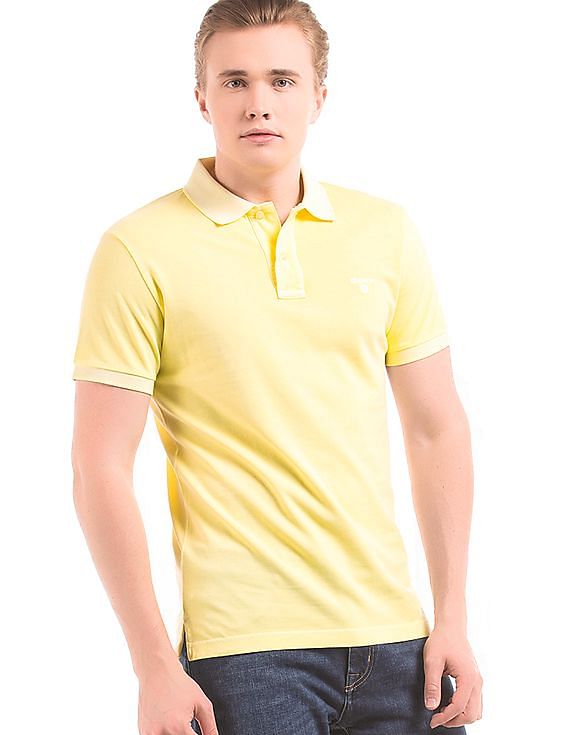 Gant solid pique polo shirt sale