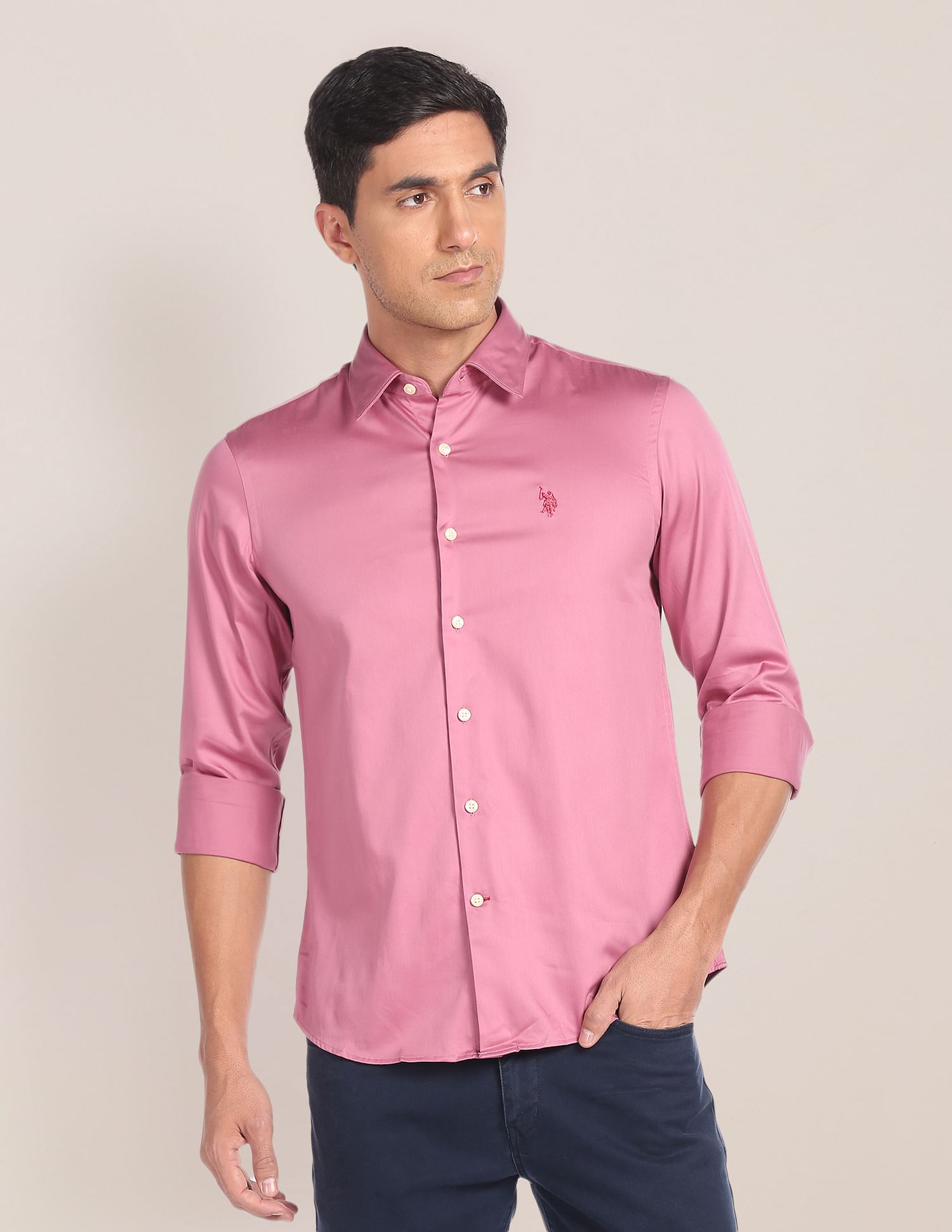 U.S. Polo Assn. Cutaway Collar Solid Shirt