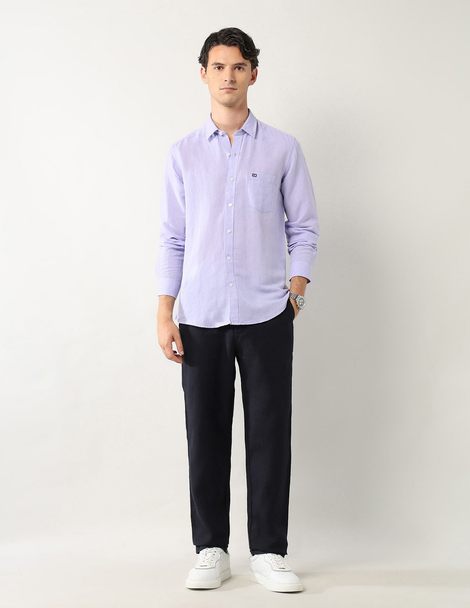 Arrow Sport Pure Linen Slim Fit Shirt