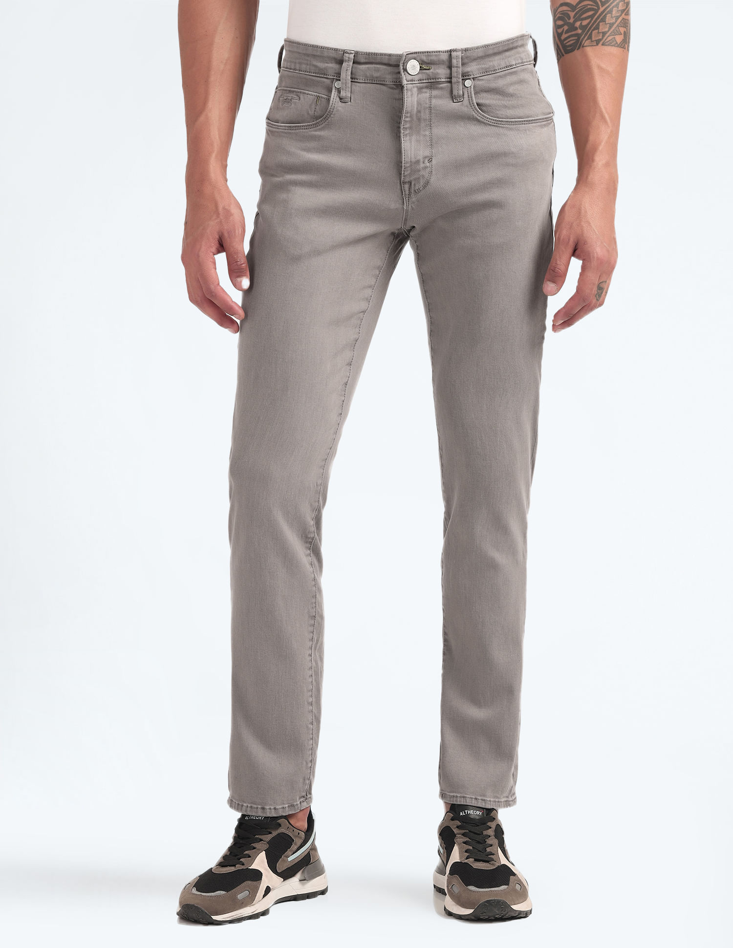 Flying Machine Freddie Slim Straight Fit Rinsed Jeans