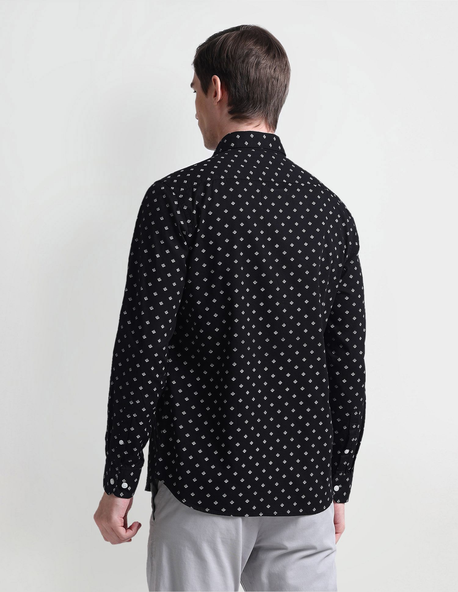 Arrow Sport Geometric Print Dobby Shirt