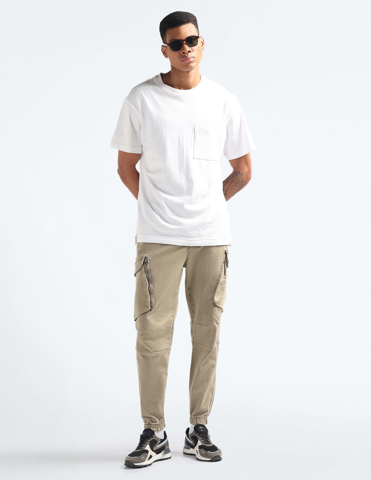 Flying Machine Relaxed Twill Cargo Trousers