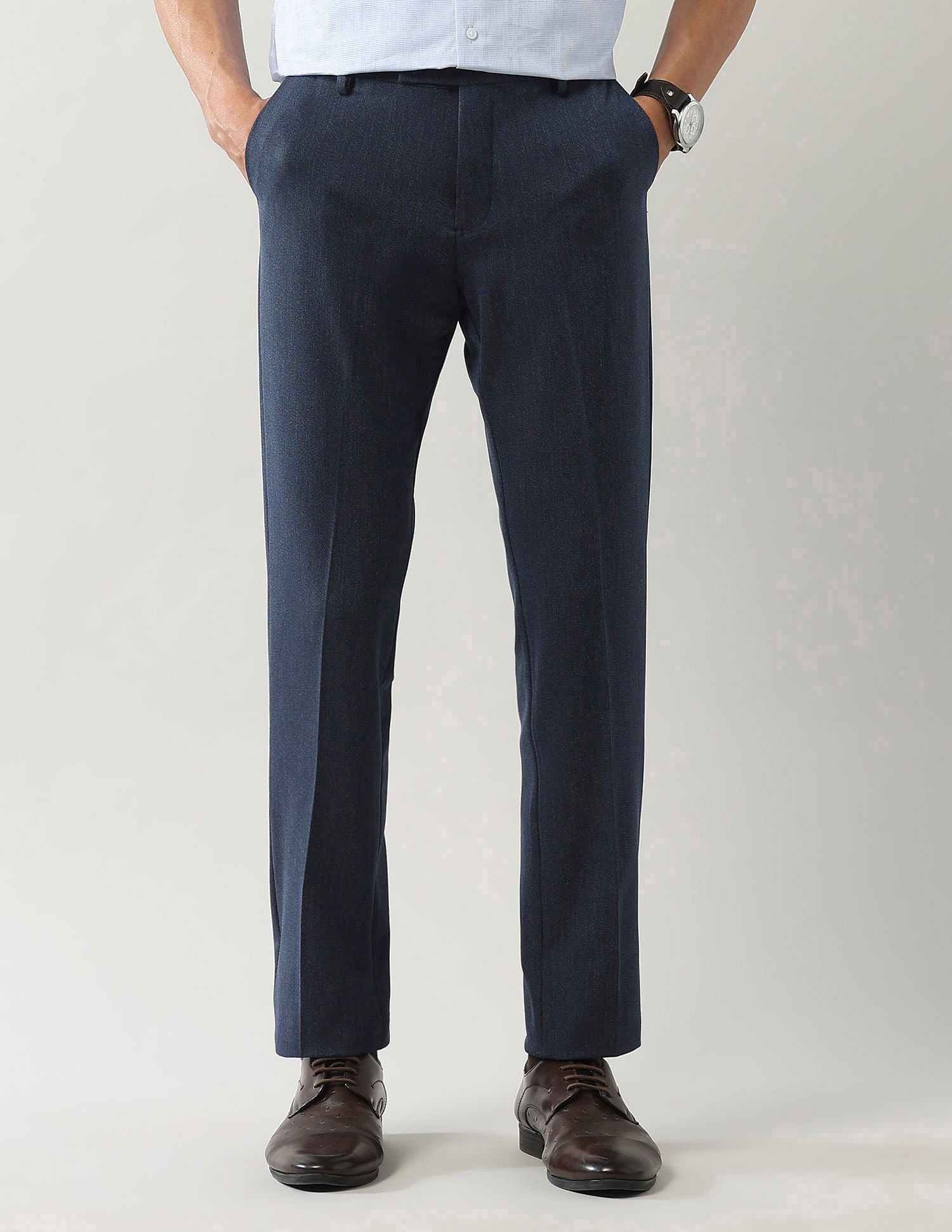 Arrow Bi-Stretch Smartflex Dobby Trousers