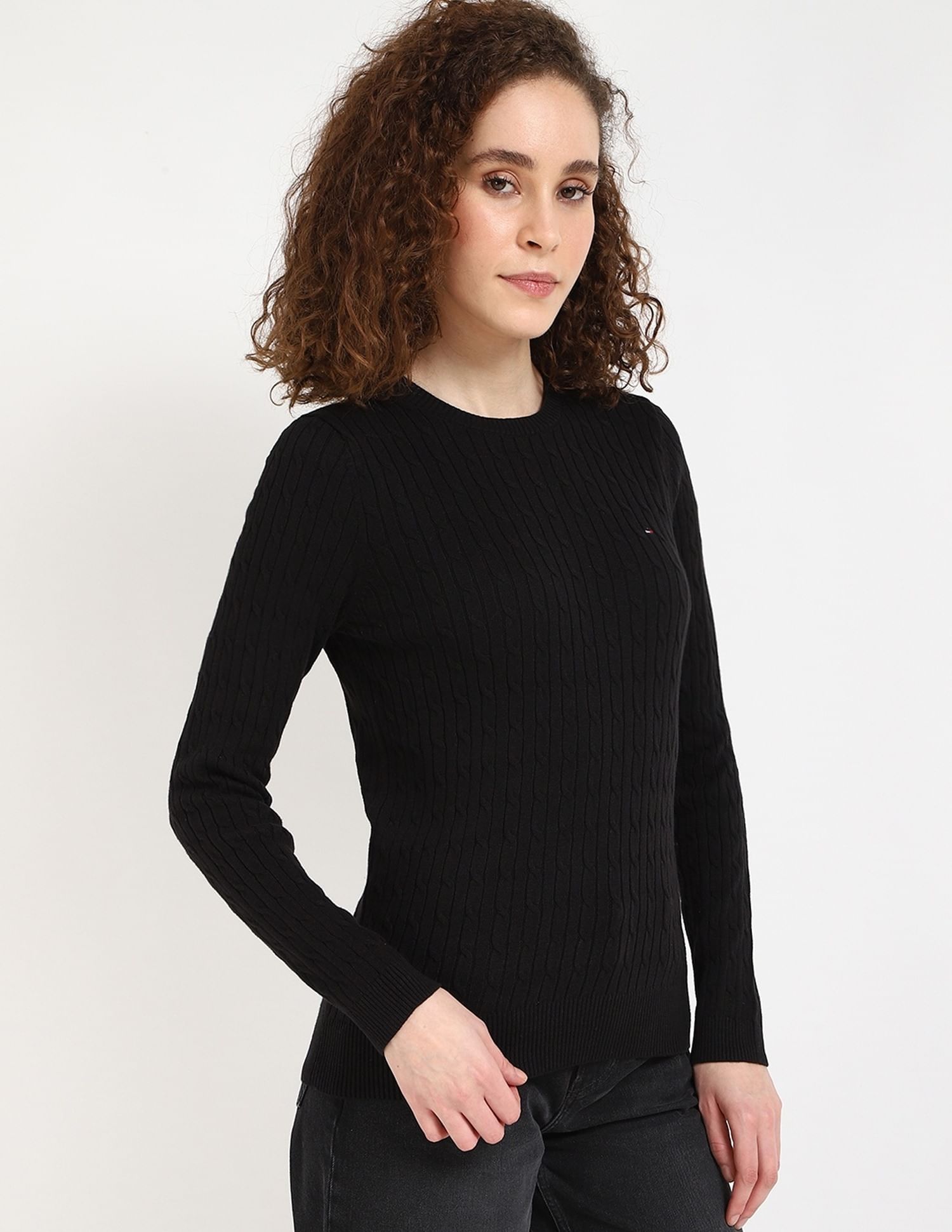 Buy Tommy Hilfiger Slim-Fit Cotton Crew Neck Sweater