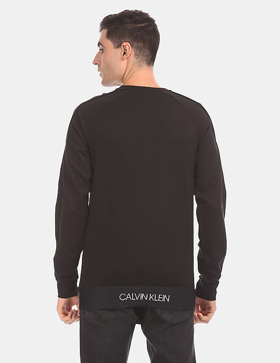 Buy Calvin Klein Men Black Crew Neck Active Pullover