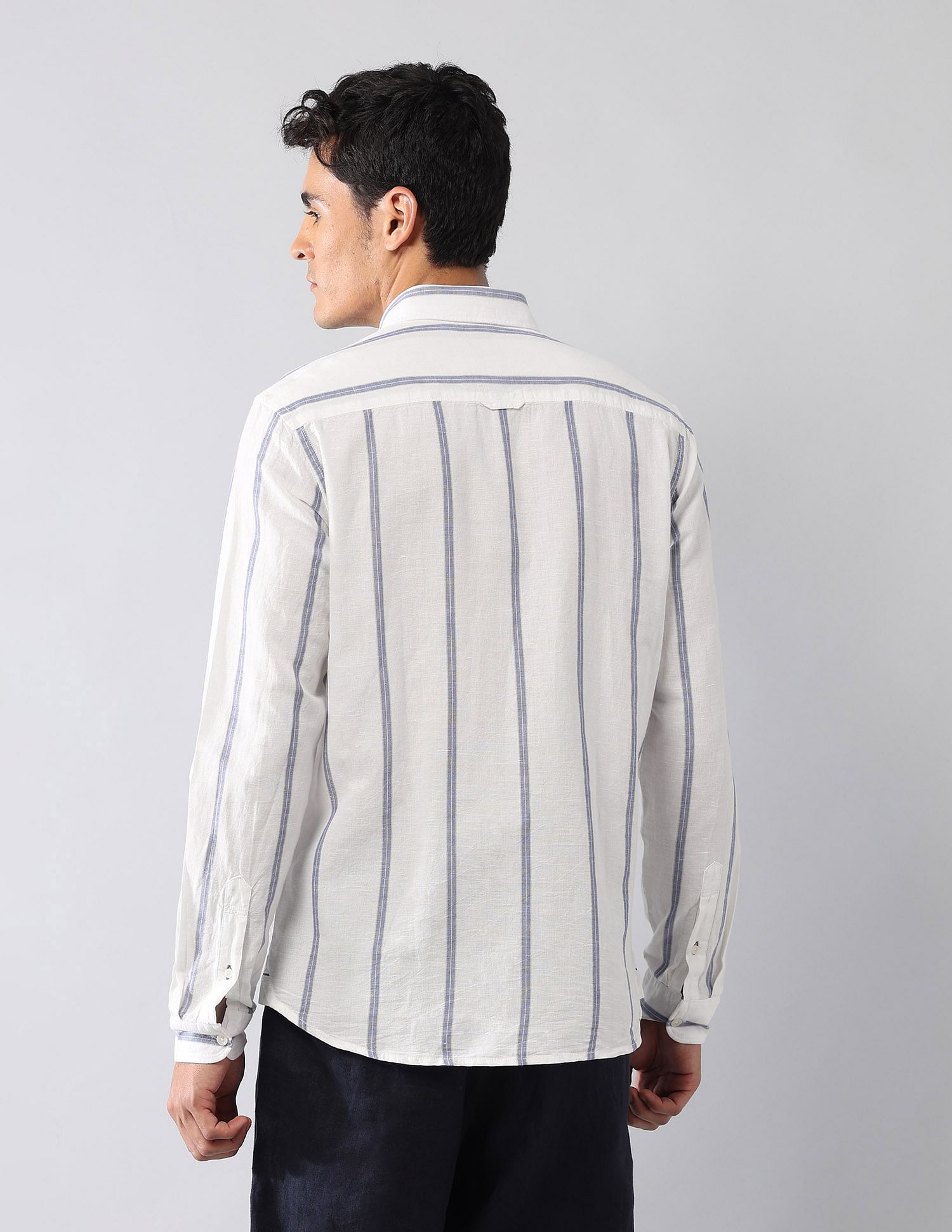 U.S. Polo Assn. Denim Co. Vertical Striped Poplin Regular Fit Shirt