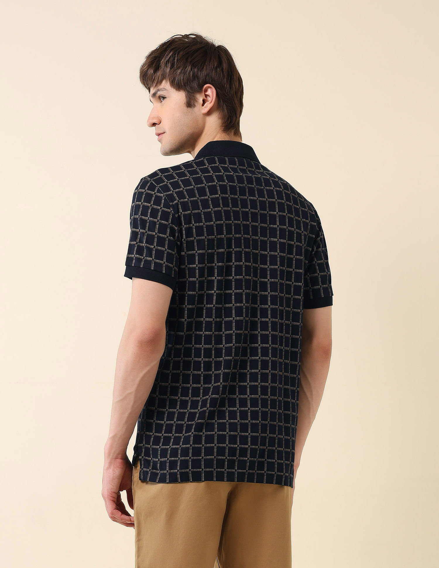 U.S. Polo Assn. Brand Printed Gold Cup Polo Shirt