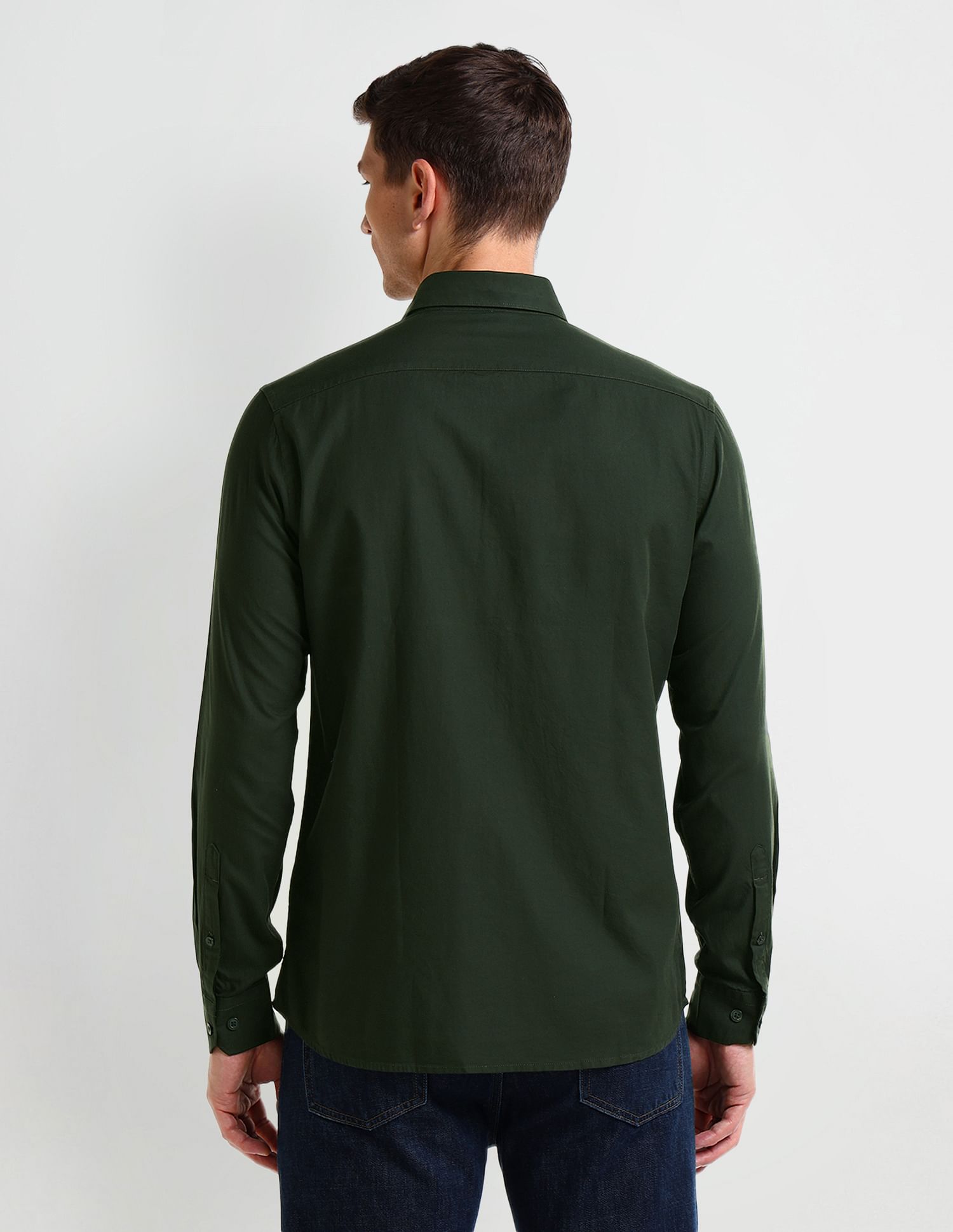 Arrow Sport Horizontal Striped Cotton Shirt