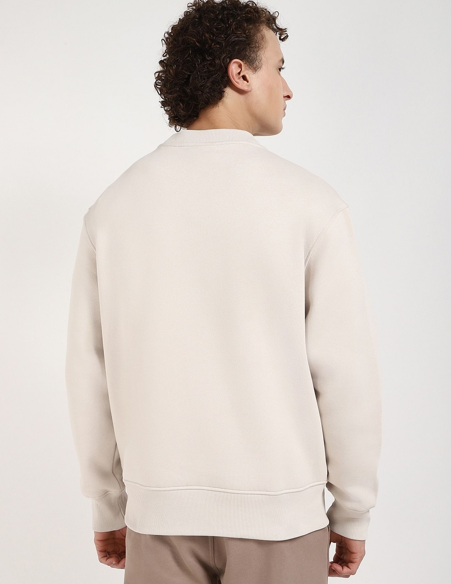 Calvin Klein Jeans Embroidered Logo Relaxed-Fit Cotton Sweatshirt